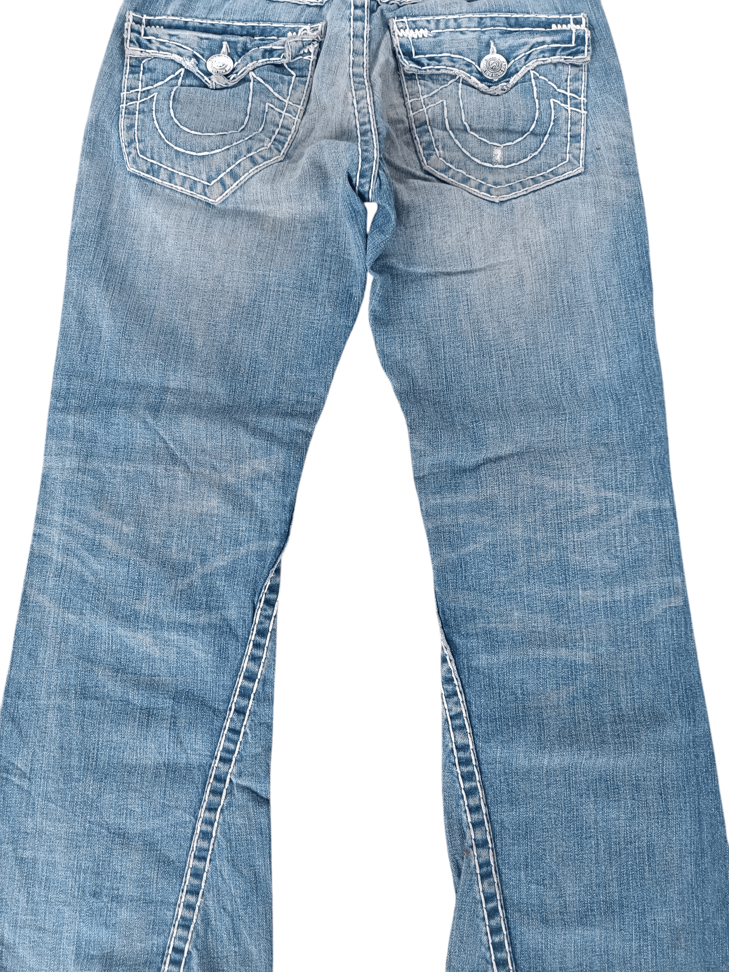 True Religion × Vintage True Religion ひ Joey Super T Distressed Baggy Flare Y2K Size US 32 / EU 48 - 15 Thumbnail