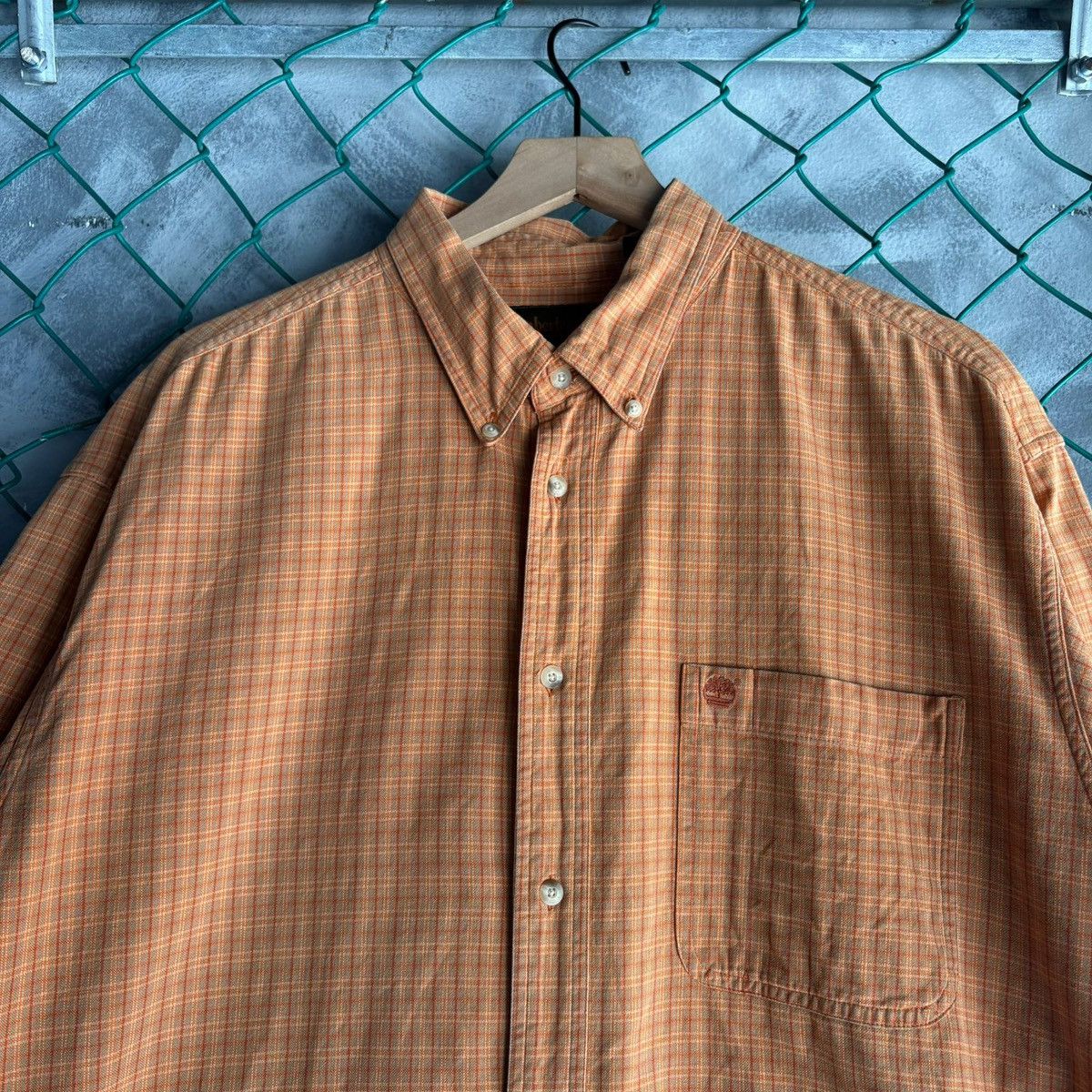 Timberland Timberland Button Down Shirt Plaid Short Sleeves Size US XL / EU 56 / 4 - 2 Thumbnail