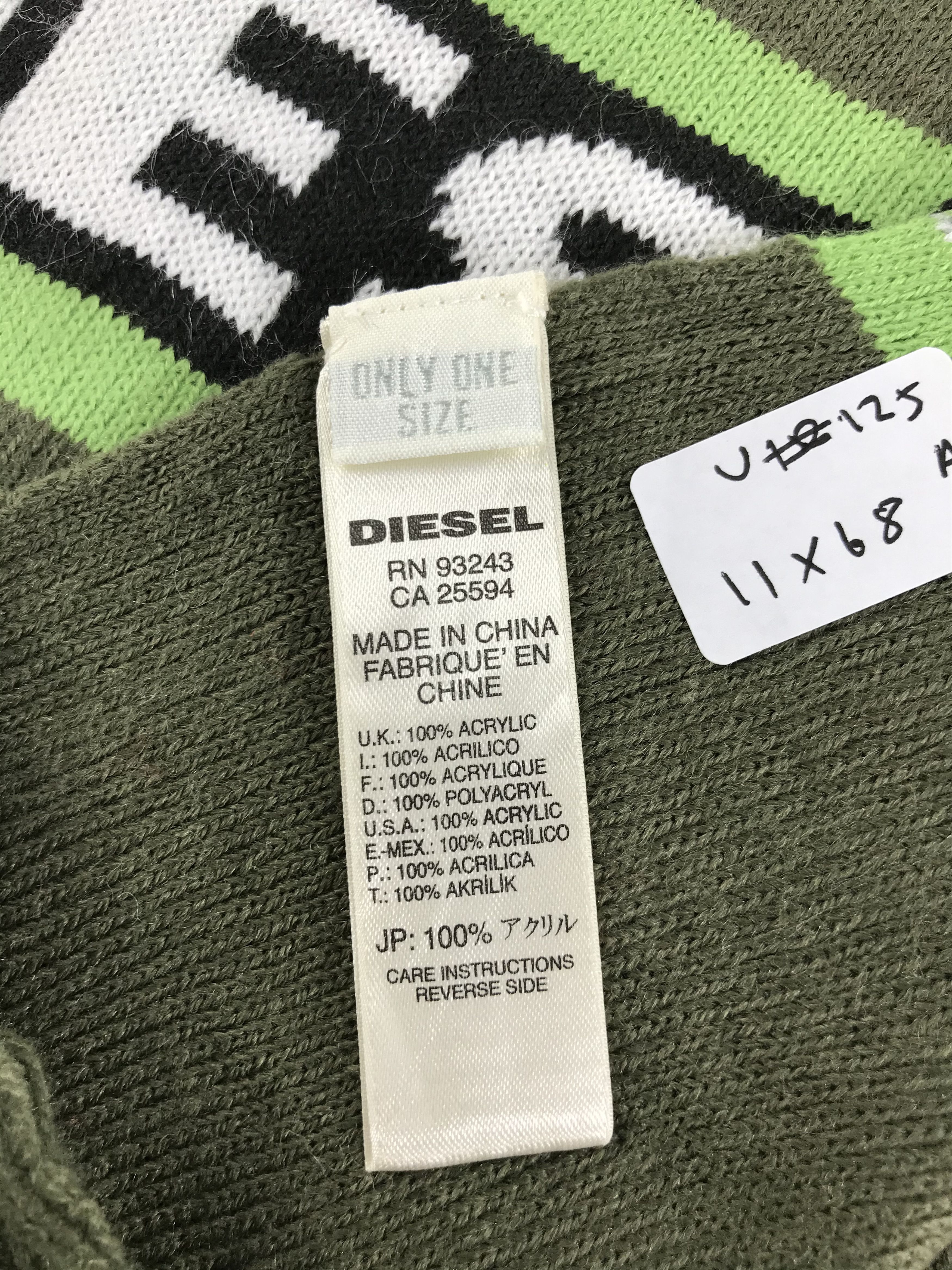 Diesel Diesel Wool Scarf Muffler V125 Size ONE SIZE - 5 Thumbnail