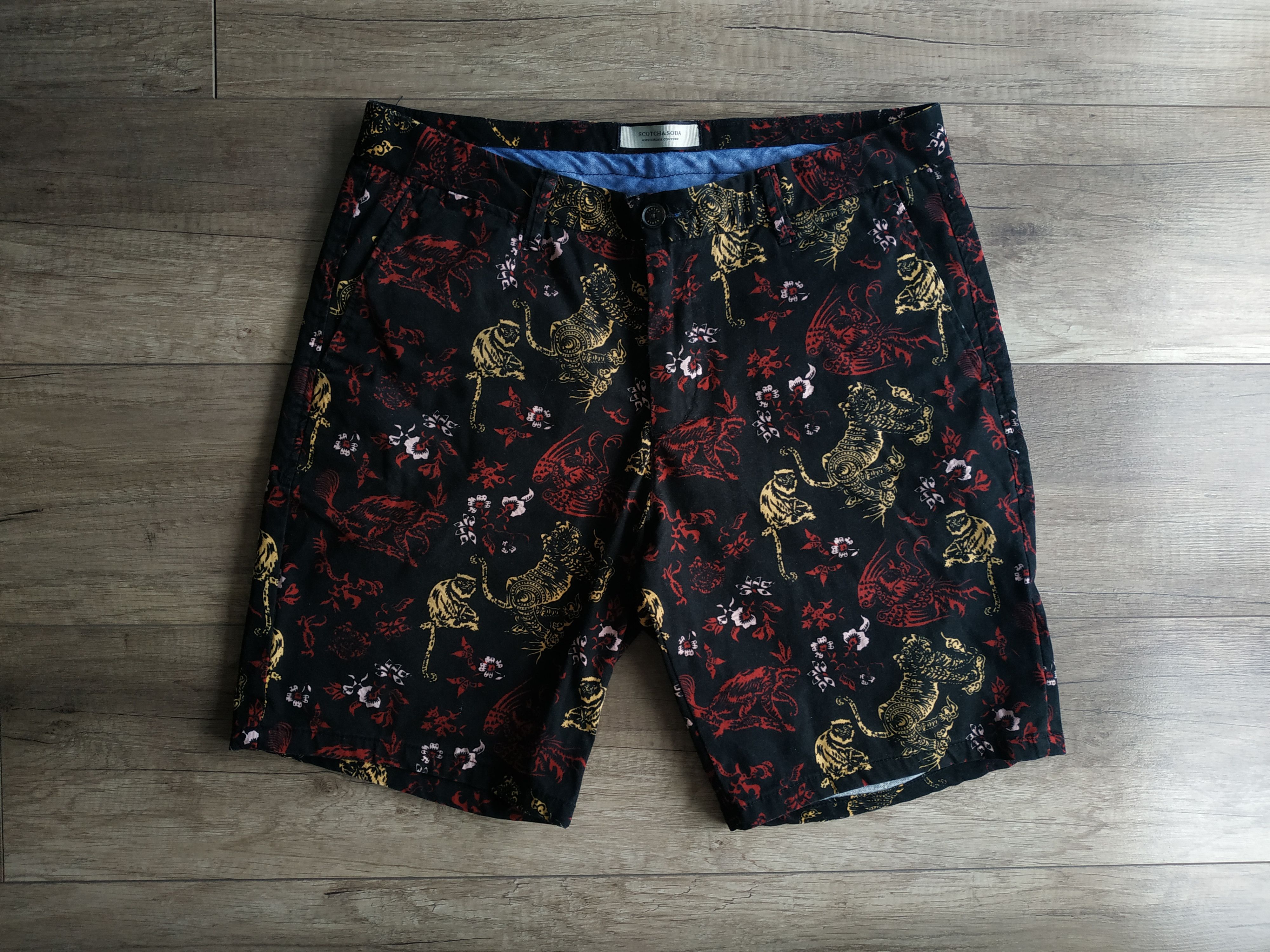 Scotch & Soda Scotch & Soda Men's Jungle Print Chino Shorts, W33 Size US 33 - 2 Thumbnail
