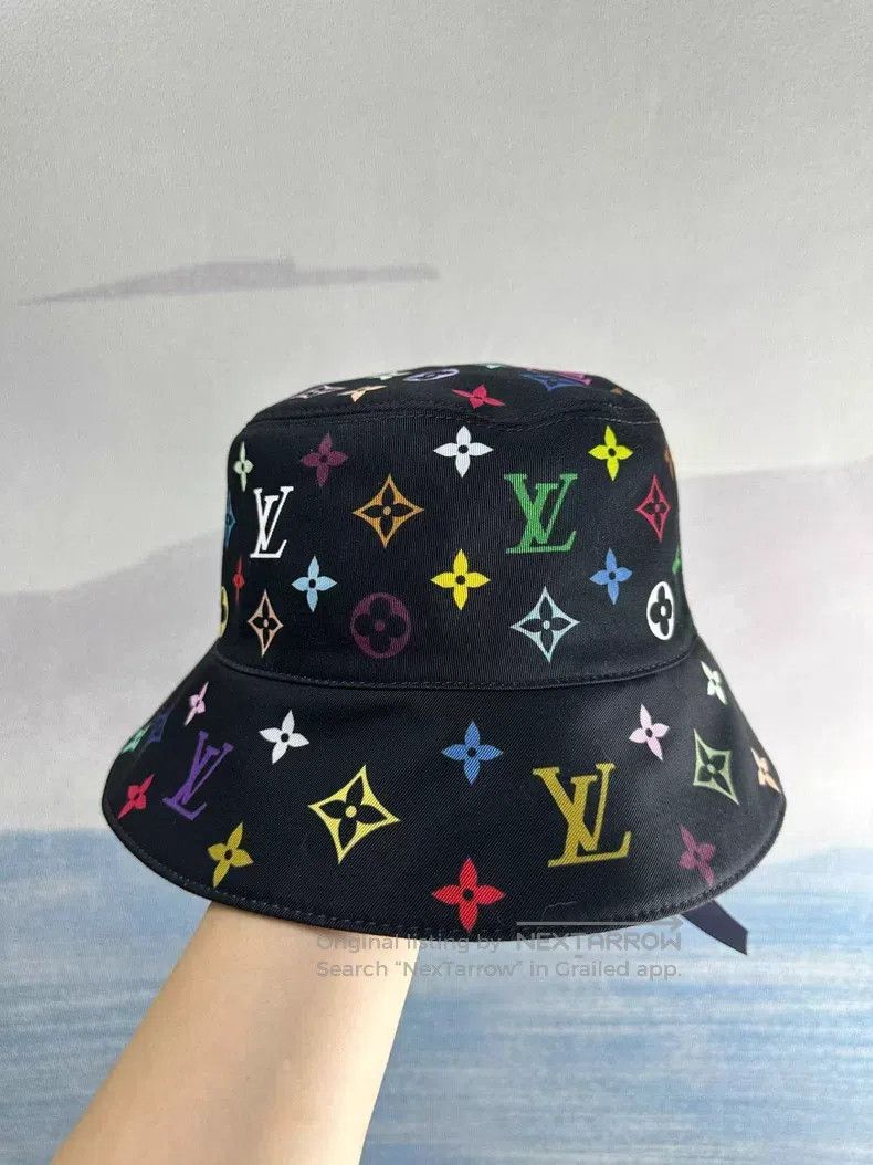 Louis Vuitton Louis Vuitton Takashi Murakami's Black Tricolor Fisherman' Size ONE SIZE - 1 Thumbnail