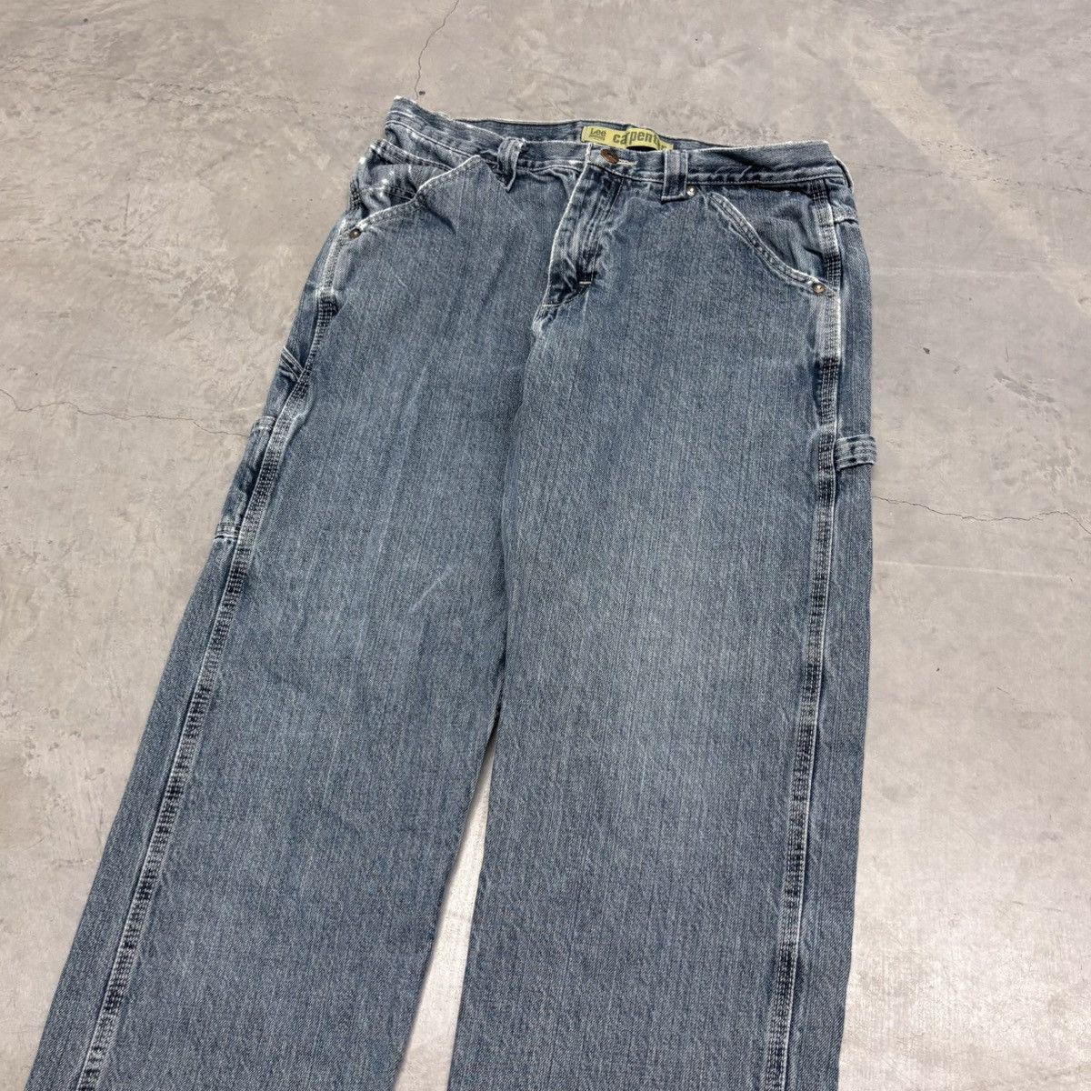 Lee Vintage 90s Lee Carpenter Jeans Baggy Skater Grunge Faded Size US 33 - 3 Thumbnail