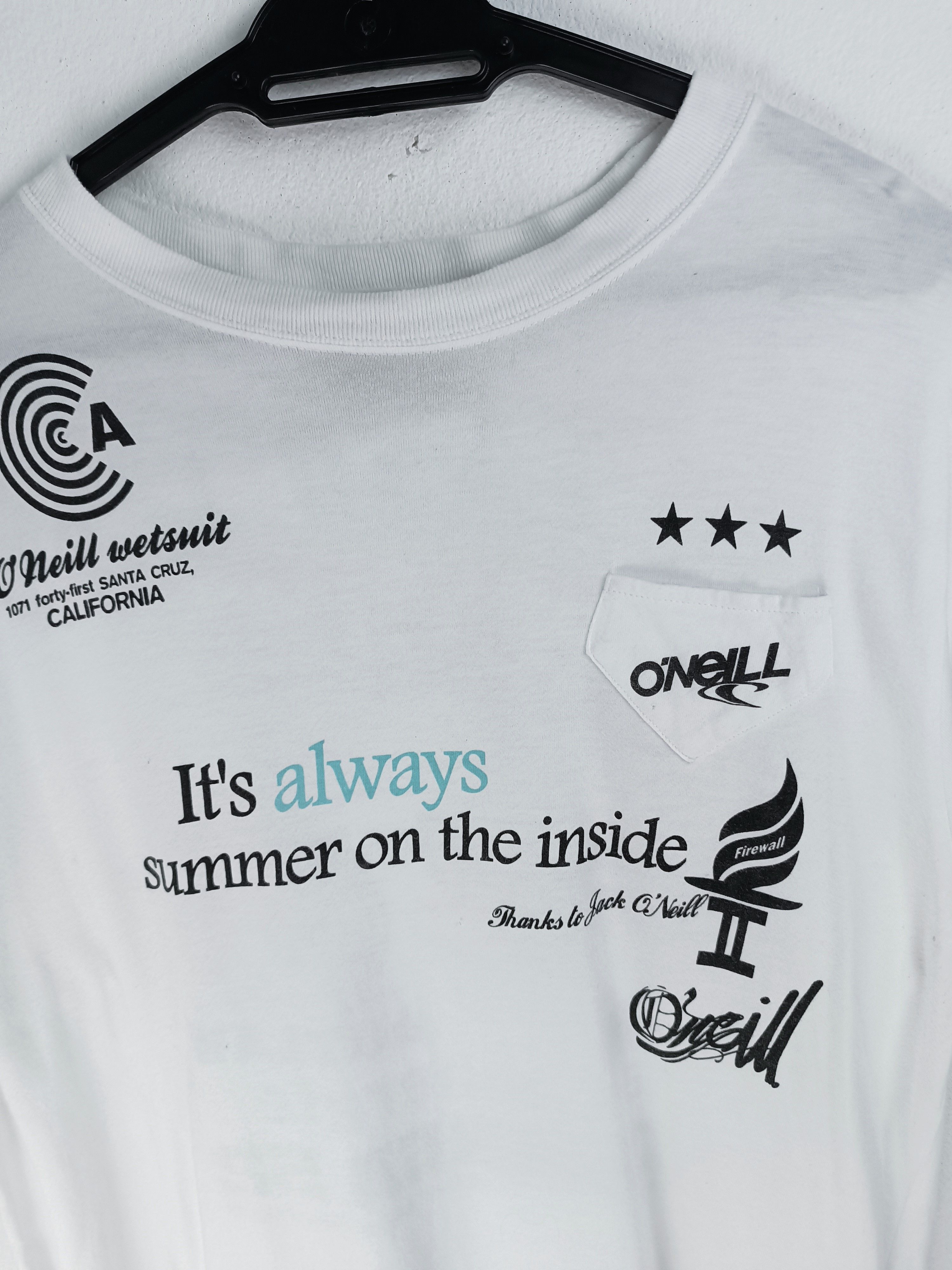 O'Neill VINTAGE O'NEILL FULL LOGO SURF LONGBOARD BEACH SUMMER TEE Size US L / EU 52-54 / 3 - 9 Thumbnail