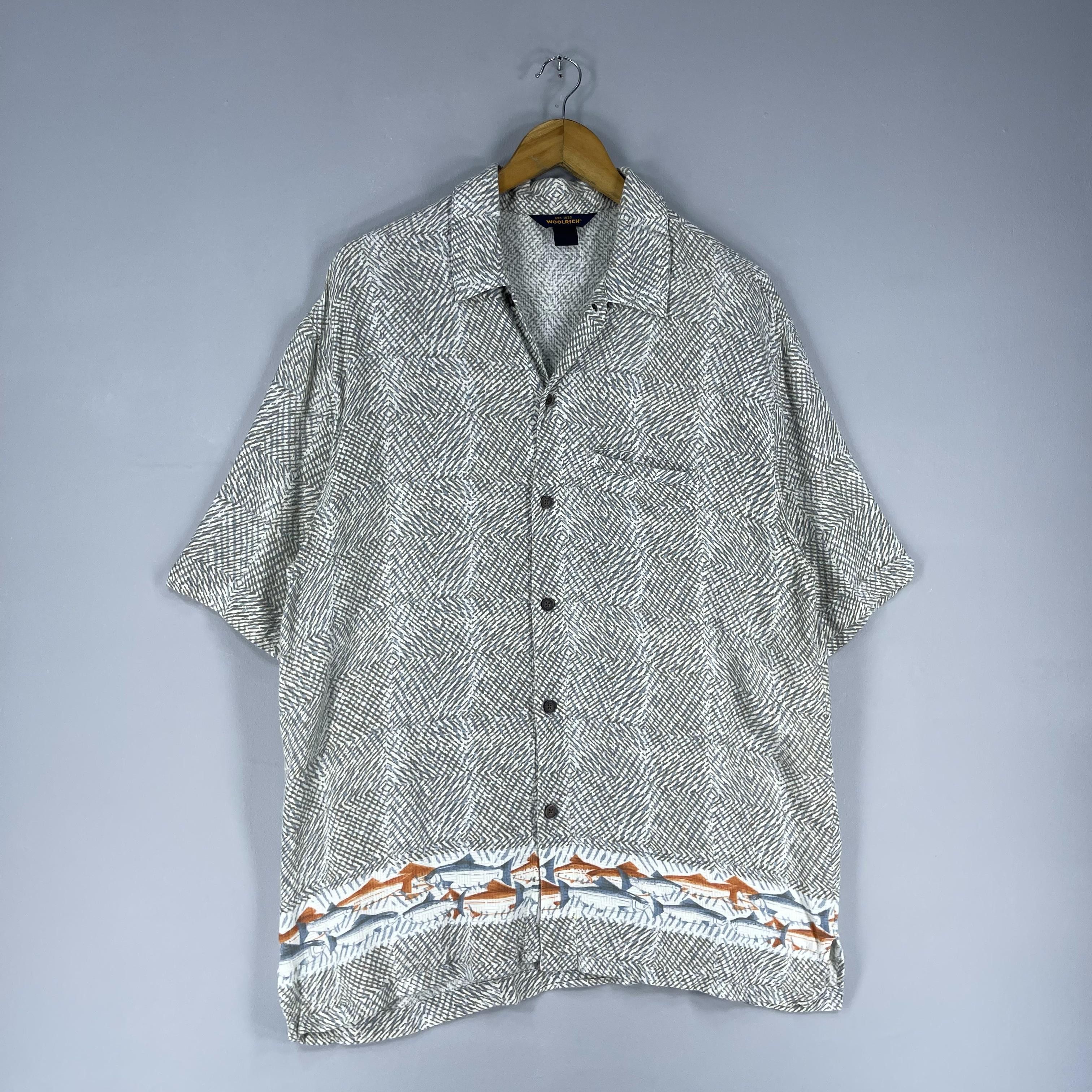 Vintage Vintage WOOLRICH Abstract Native Pattern Style Hawaii Shirt Size US L / EU 52-54 / 3 - 4 Thumbnail