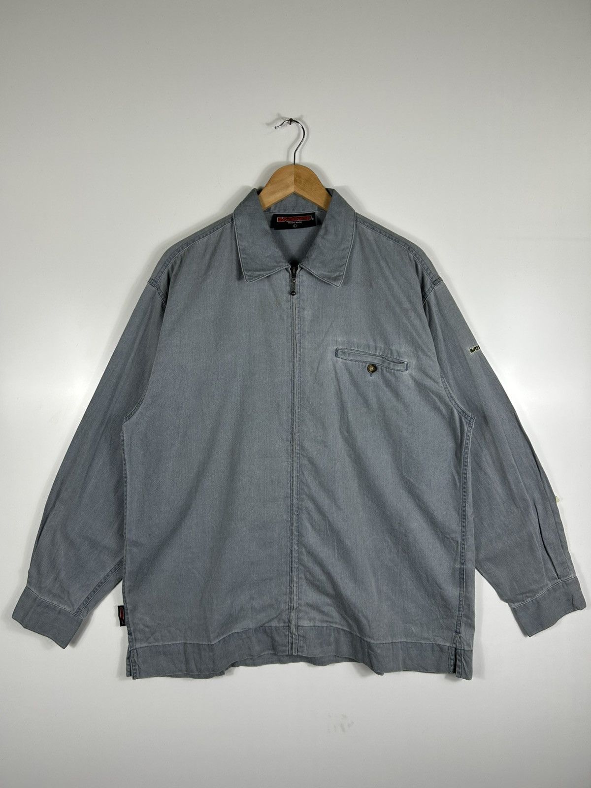 Vans × Vintage ⚡️Vintage 90’s Vans USA Zipper Baggy Shirt Jacket Size US L / EU 52-54 / 3 - 1 Thumbnail
