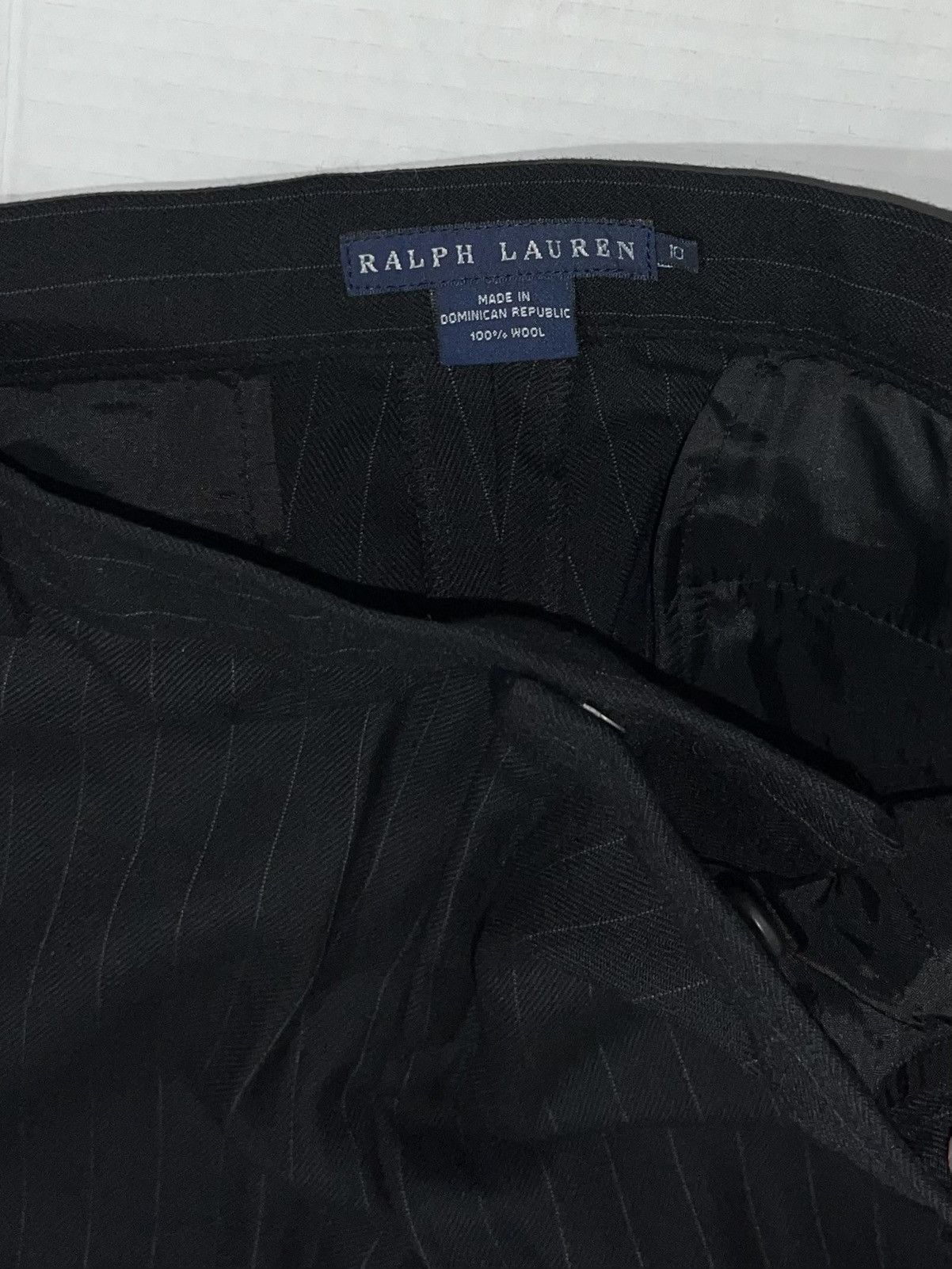Ralph Lauren New Blue Label Ralph Lauren Wool Stripe Pants Back Buckle Size 32" / US 10 / IT 46 - 4 Thumbnail