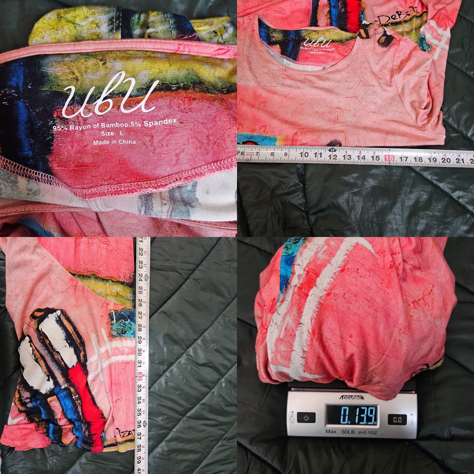 Fubu UBU Dress Women’s Large Pink Abstract Graphic Long Sleeve Casual Multicolor Size L / US 10 / IT 46 - 8 Thumbnail