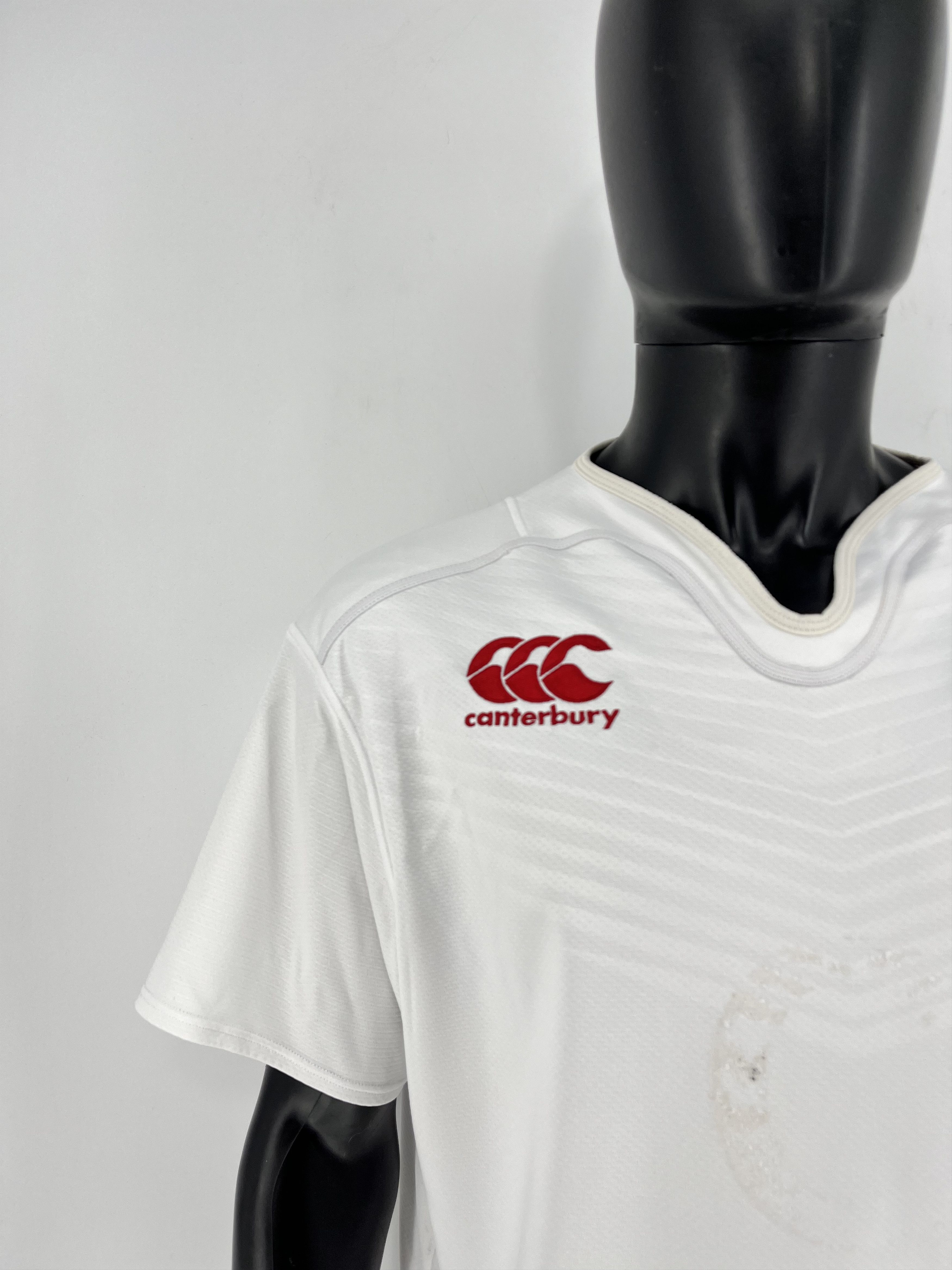 Canterbury of New Zealand Signed England Rugby Shirt Chris Robshaw Autograph Size US XXL / EU 58 / 5 - 7 Thumbnail