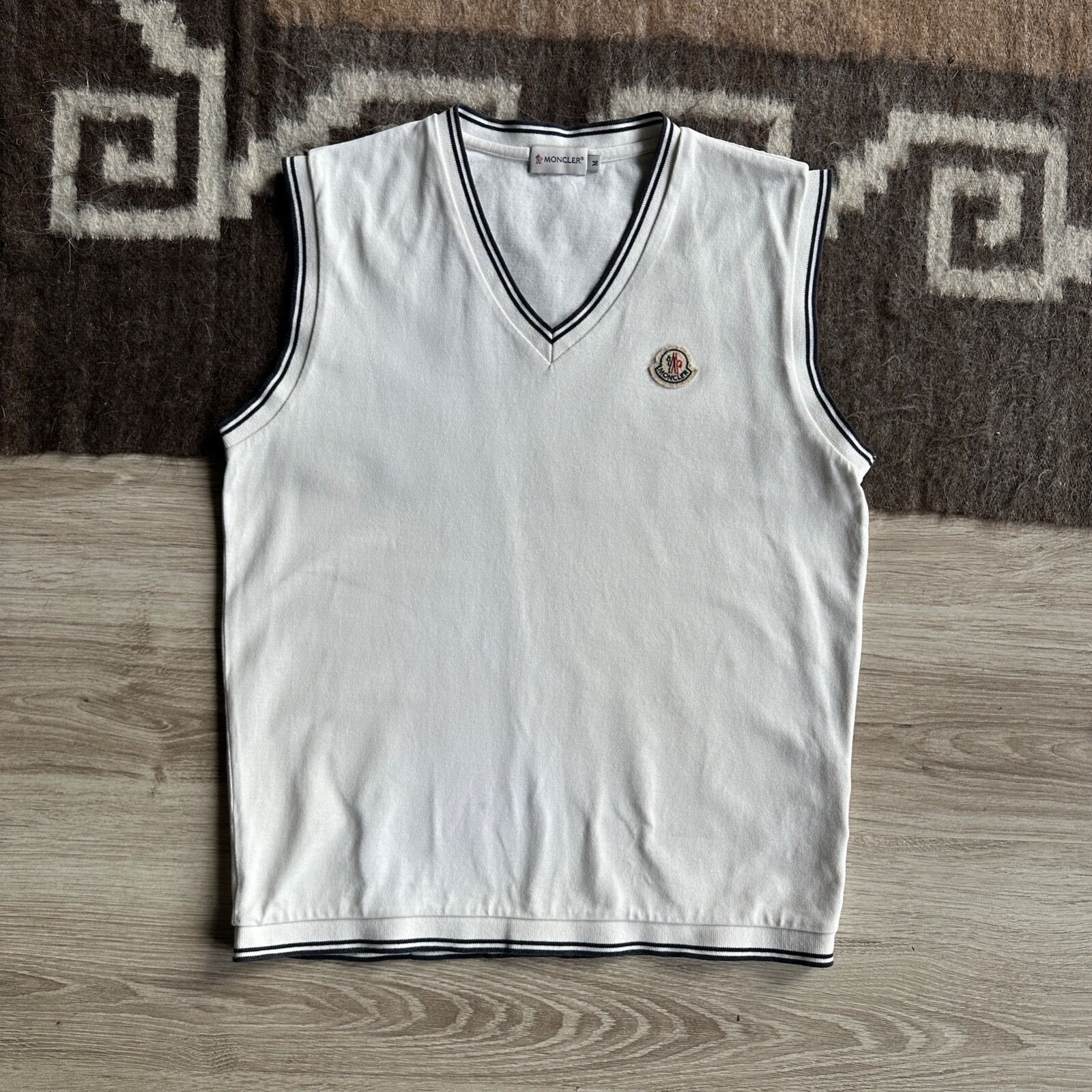 Moncler Moncler Cotton Sleeveless T Shirt 9079AC Size M / US 6-8 / IT 42-44 - 1 Thumbnail