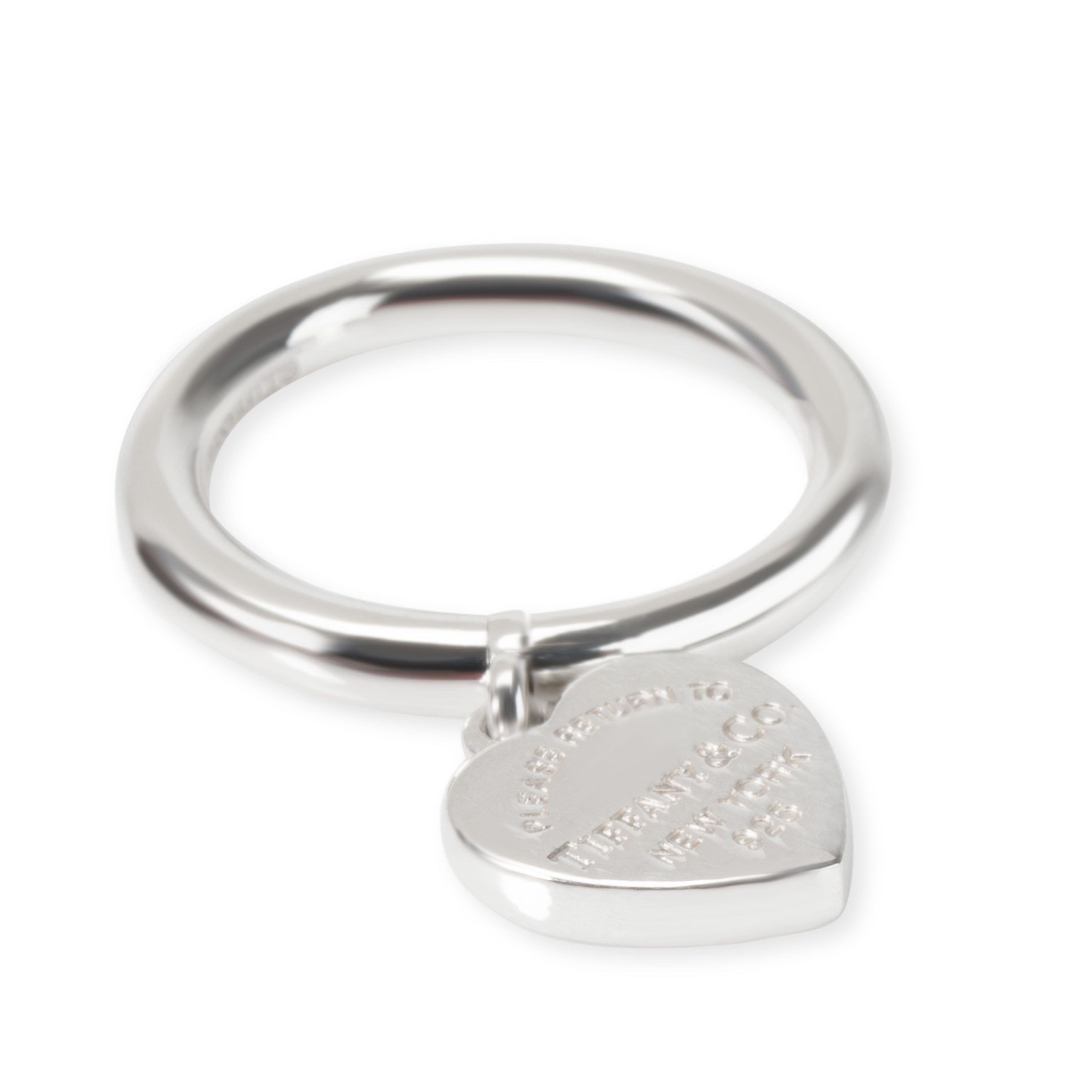 Tiffany & Co. Return to Tiffany Heart Tag Charm Ring in Sterling Silver