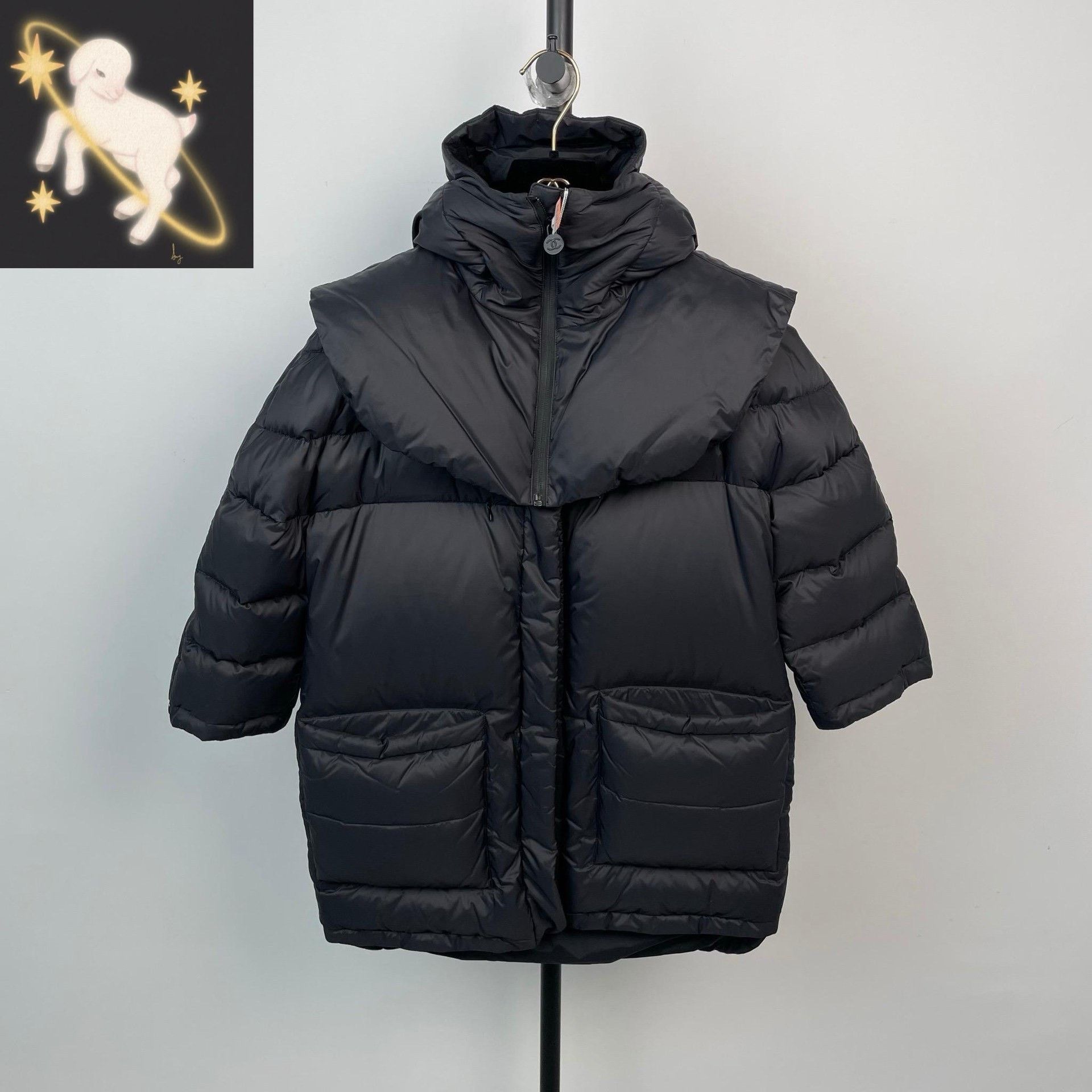 Chanel Chanel Down Long Black Down Jacket 34 Women Size XS / US 0-2 / IT 36-38 - 1 Thumbnail