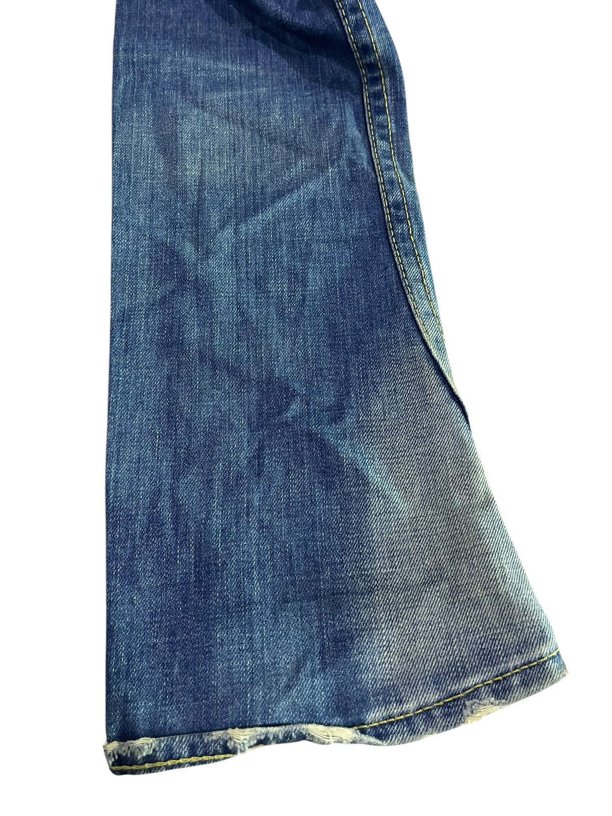 If Six Was Nine × Japanese Brand 🇯🇵 FLARE Y2K RODEO CROWNS DISTRESSED DENIM Size 31" - 10 Thumbnail
