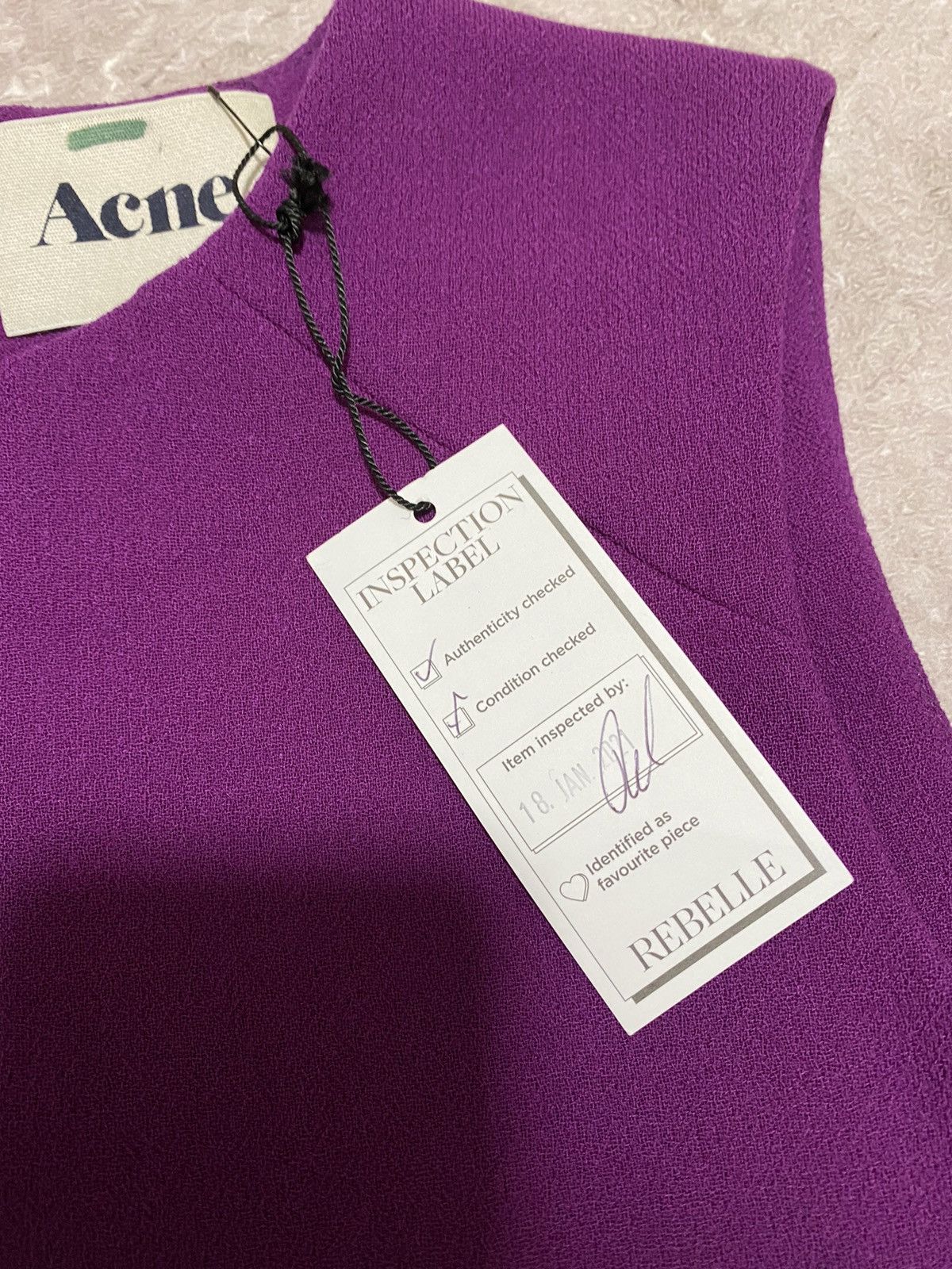 Acne Studios × Designer Rare Acne Studios Purple Dress 100% Wool Designer Classic Size XS / US 0-2 / IT 36-38 - 7 Thumbnail