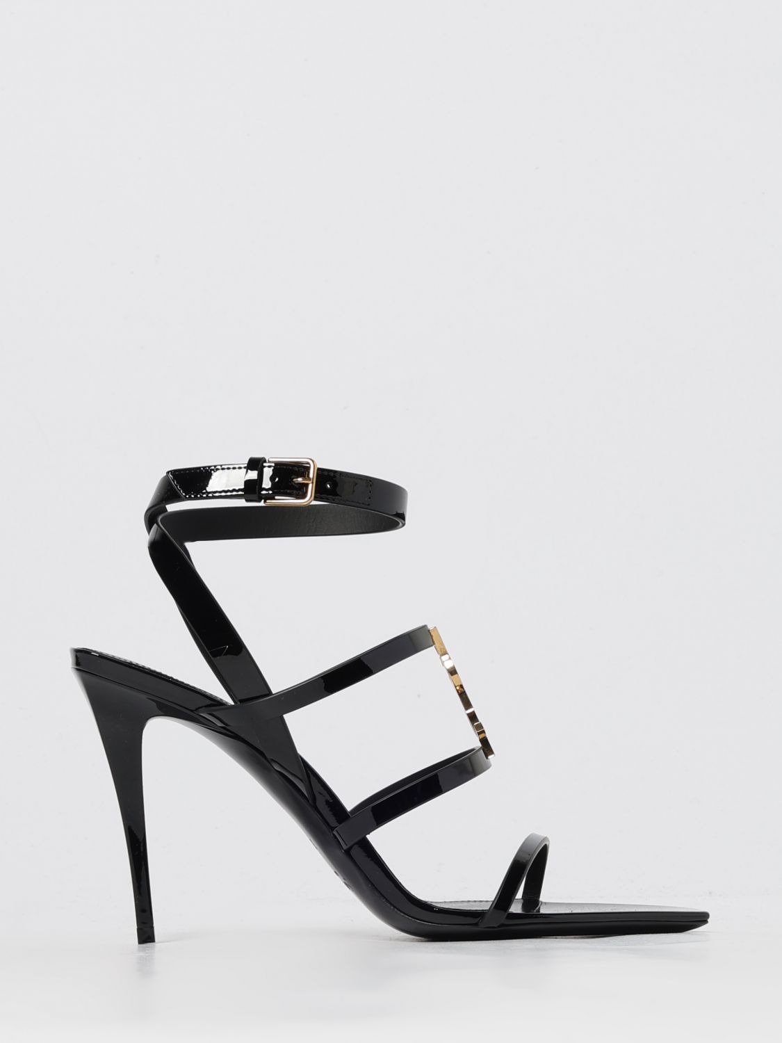Saint Laurent Paris Saint Laurent Heeled Sandal Woman Black Size US 9 / IT 39 - 1 Thumbnail
