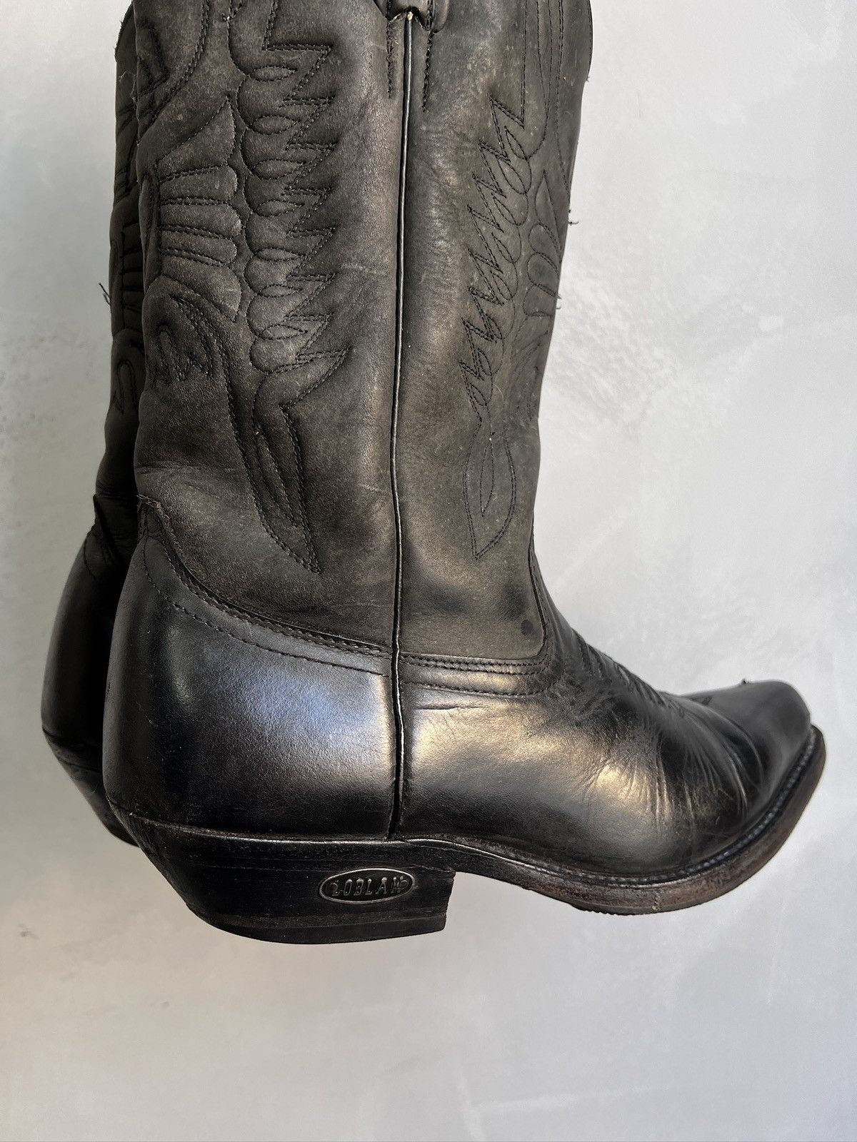 Western Rise Western High Leather Boots Moto 90’s Guidi retro style Size US 8 / EU 41 - 5 Thumbnail