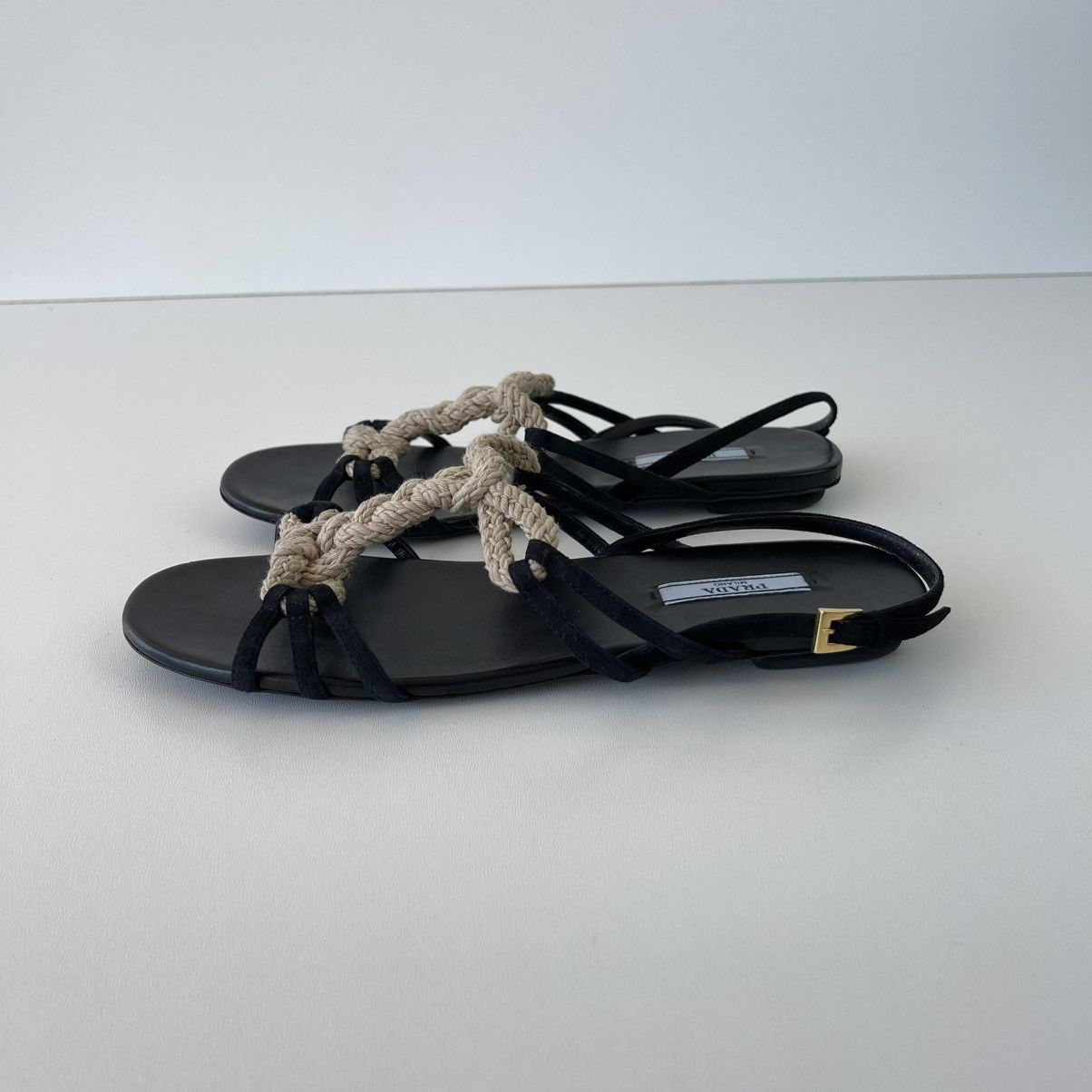 Prada Prada Milano Spartan Robe Leather Sandals Black Women’s Size US 8 / IT 38 - 3 Thumbnail