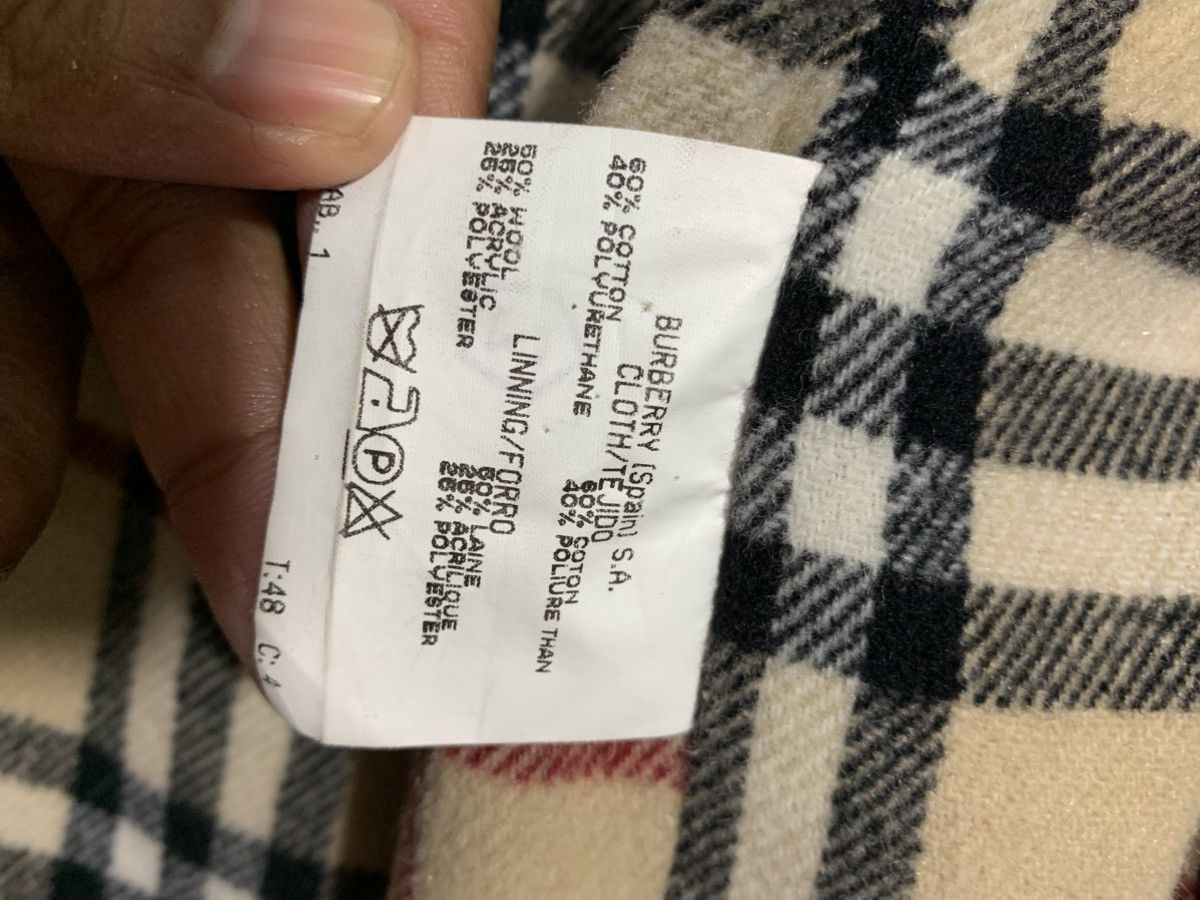 Burberry 🔥BURBERRY SPAIN NAVY WAXED JACKETS WOOL LINED Size US L / EU 52-54 / 3 - 13 Thumbnail