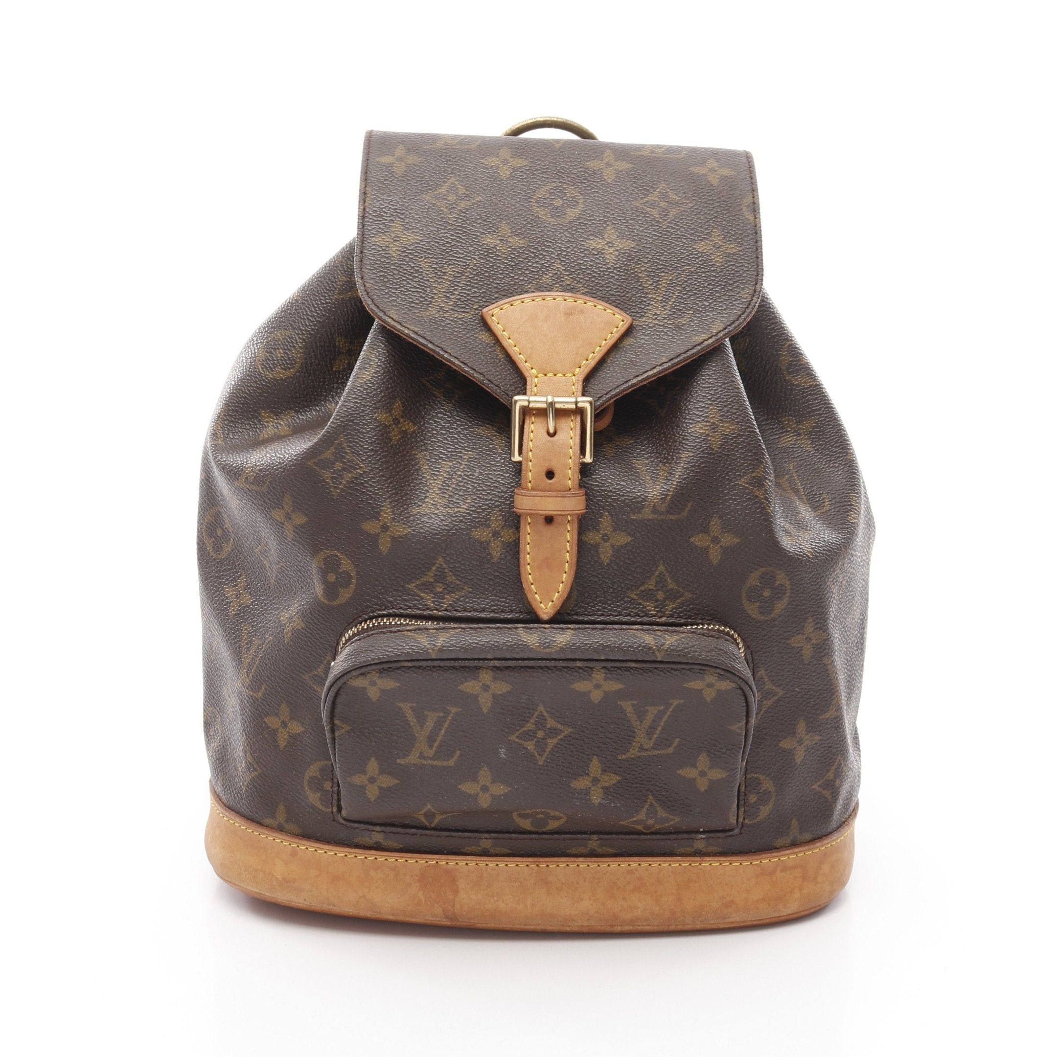 Louis Vuitton Louis Vuitton Montsouris Mm Monogram Backpack Rucksack Leather Brown Size ONE SIZE - 1 Thumbnail