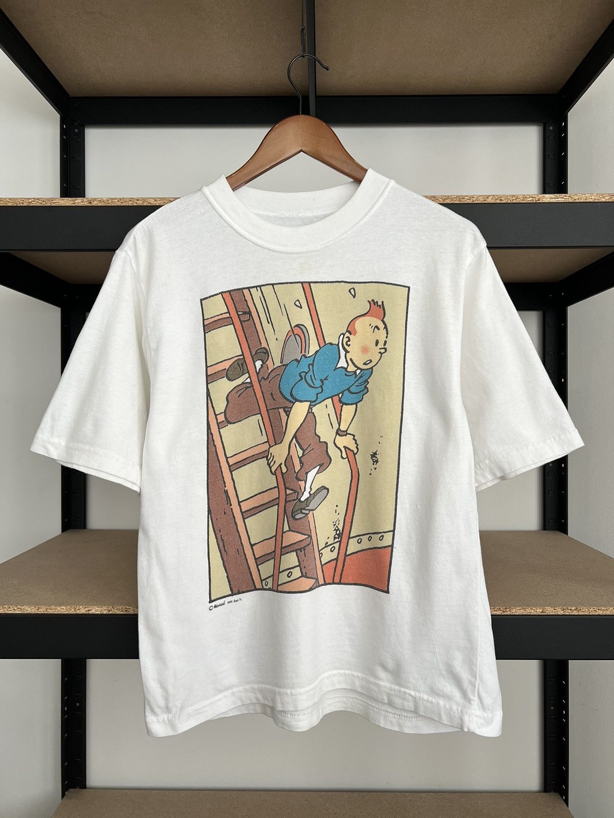 Cartoon Network Vintage 1991 The Adventure Of TinTin Comics Cartoon T-shirt Size US M / EU 48-50 / 2 - 1 Thumbnail