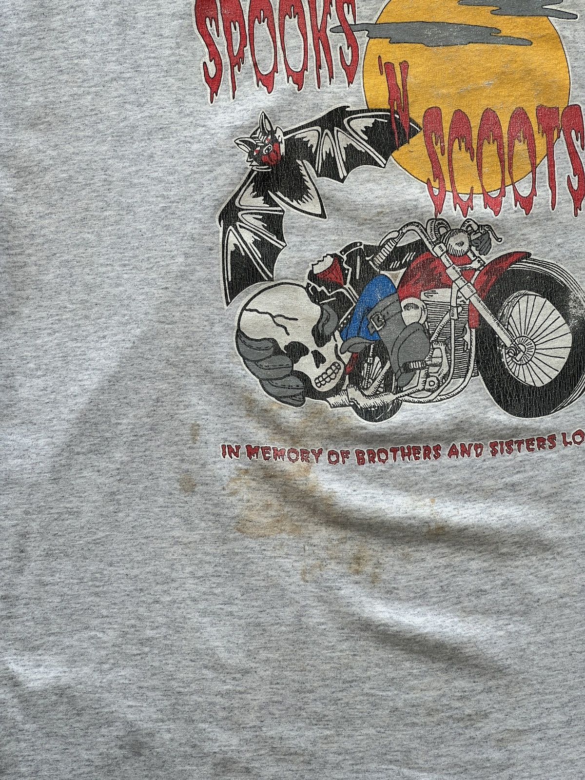 Harley Davidson Vintage 1995 Spooks 'N Scoots Skull Motorcycle Tee Large Size US L / EU 52-54 / 3 - 5 Thumbnail