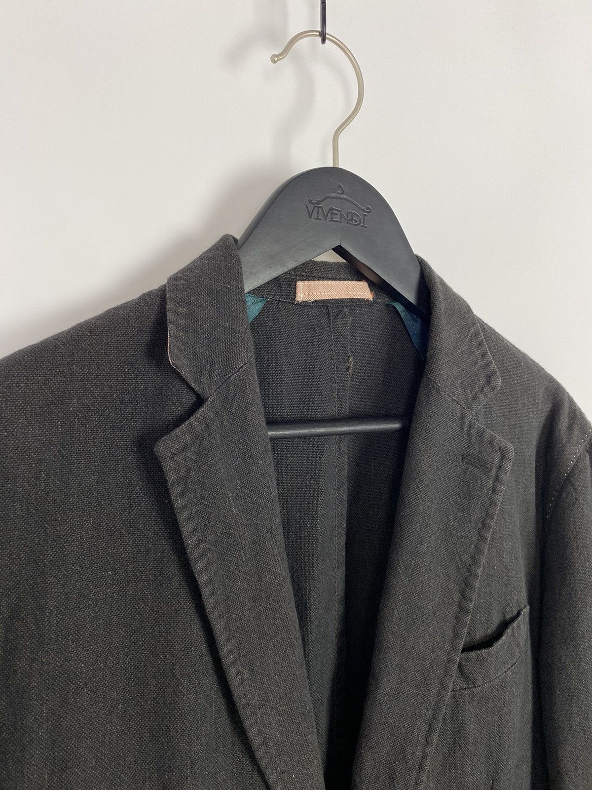 SARTORIO Sartoria Condotti Napoli Brownish Gray Washed Cotton Blazer Size 52R - 2 Thumbnail
