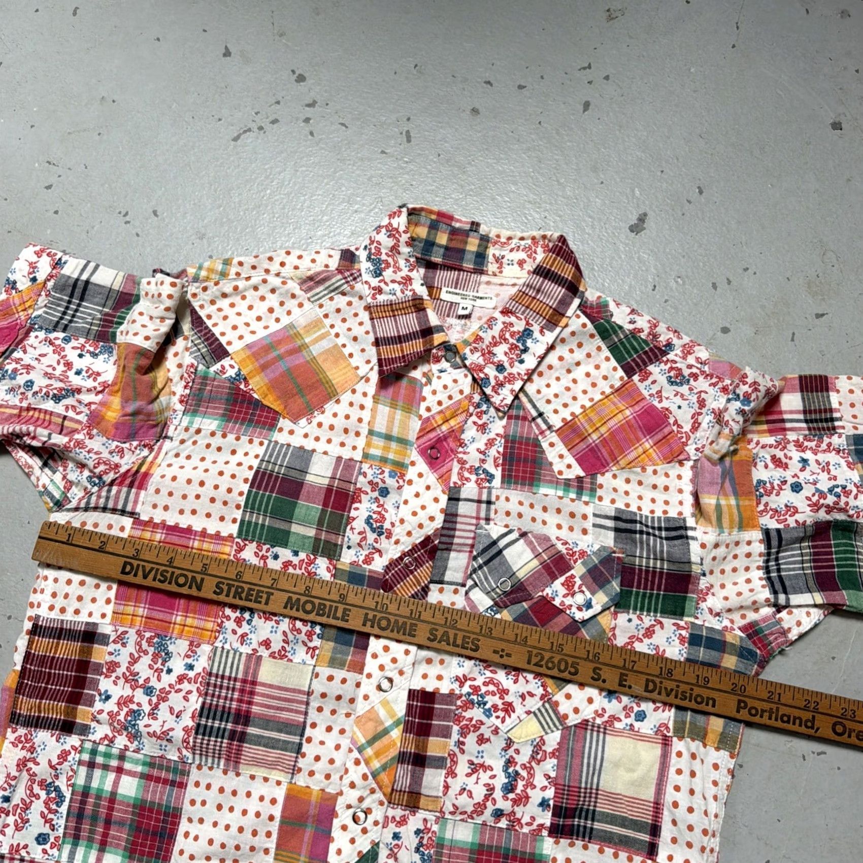 Engineered Garments Engineered Garments Patchwork Button Shirt M - Multicolor Western Style Size US M / EU 48-50 / 2 - 2 Thumbnail