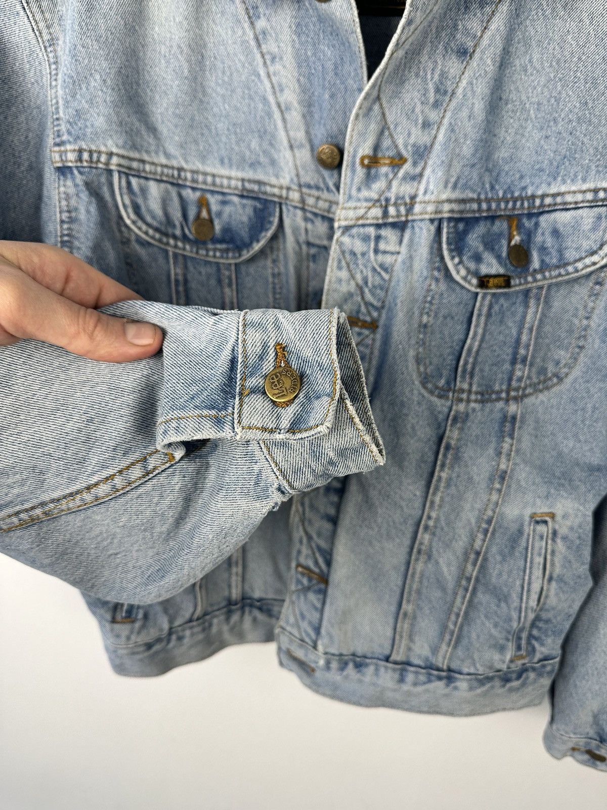 Lee Lee Rider Denim Jacket Size L Light Wash Acid Washed Trucker Size US L / EU 52-54 / 3 - 11 Thumbnail