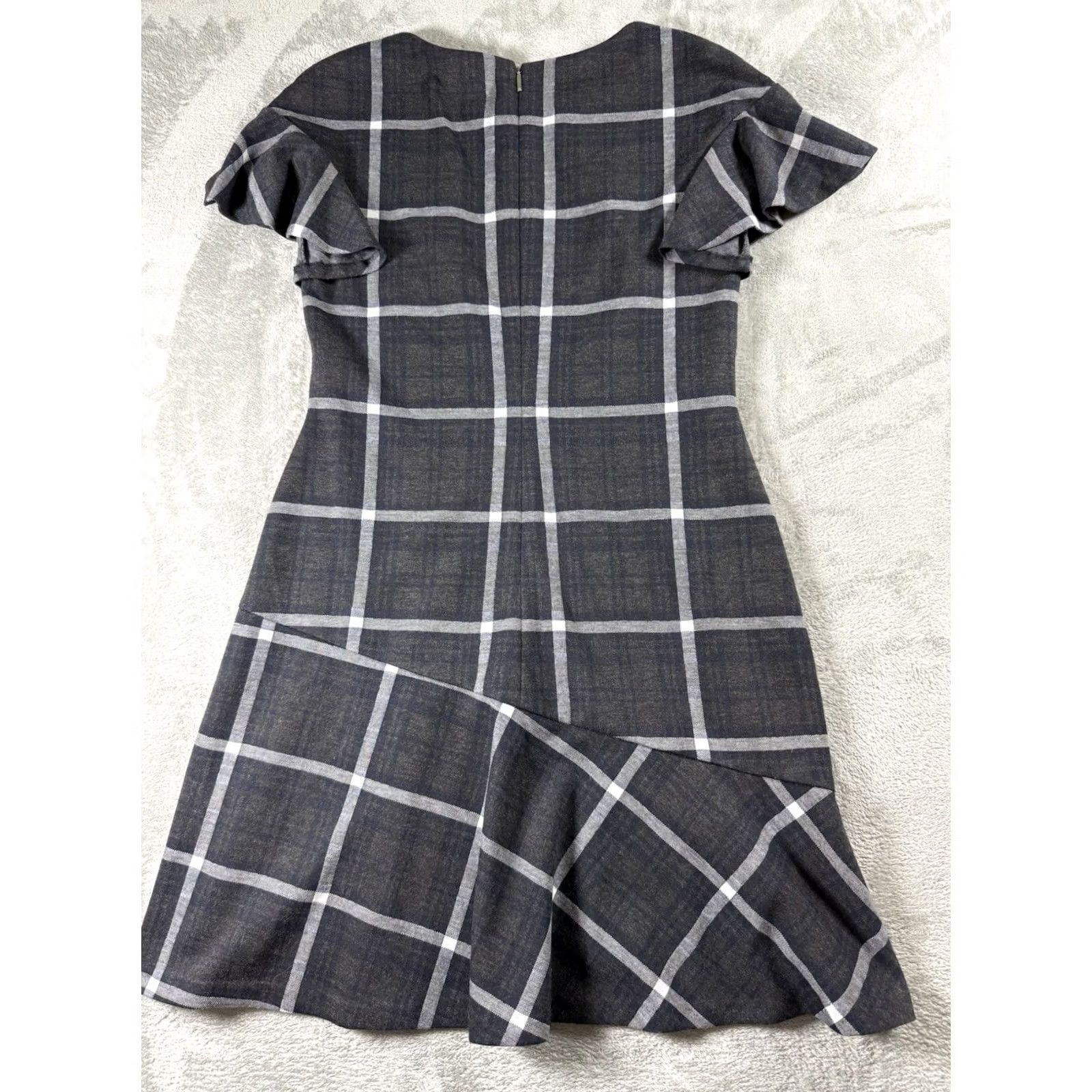 Ralph Lauren Lauren Ralph Lauren Womens Dress Gray Plaid Size 10 Fit & Flare Preppy Office Size L / US 10 / IT 46 - 2 Thumbnail