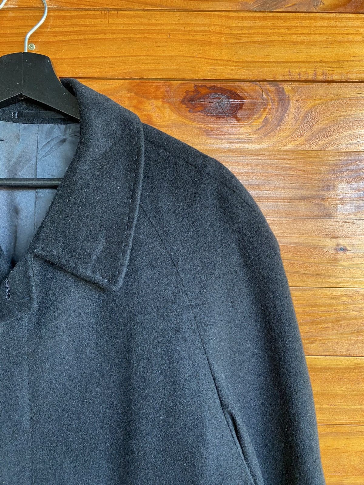 Vintage Vintage Black Cashmere Overcoat – 100% Cashmere Wool Size US M / EU 48-50 / 2 - 6 Thumbnail