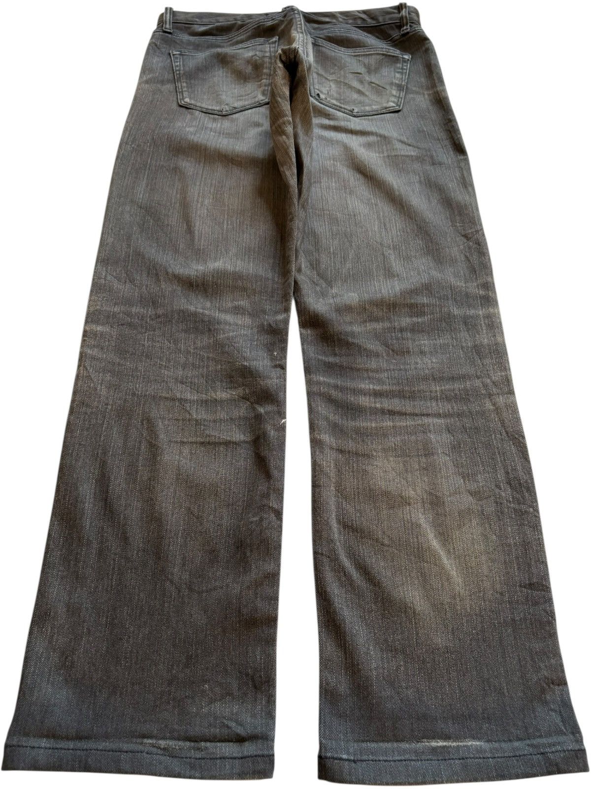 Japanese Brand × Jun Takahashi × Uniqlo Vintage Uniqlo Rusty Mud Wash Distressed Ripped Jeans Size US 31 - 2 Thumbnail