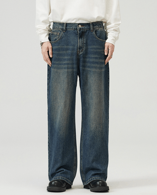Japanese Brand × Jean American straight loose wide-leg men's baggy jeans Size US 34 / EU 50 - 1 Thumbnail