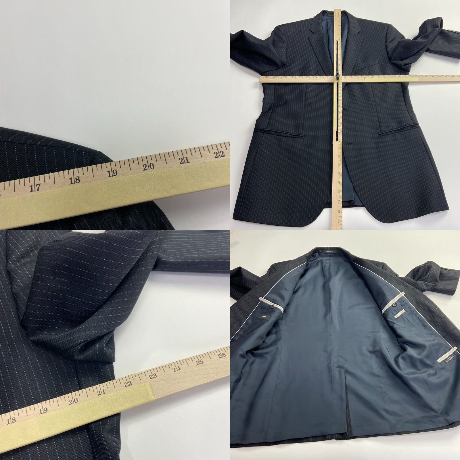 Hugo Boss Hugo Boss 42R Mens Sport Coat Navy Blue - Size 42 - Wool Jacket - Classic Style Size US XS / EU 42 / 0 - 8 Thumbnail