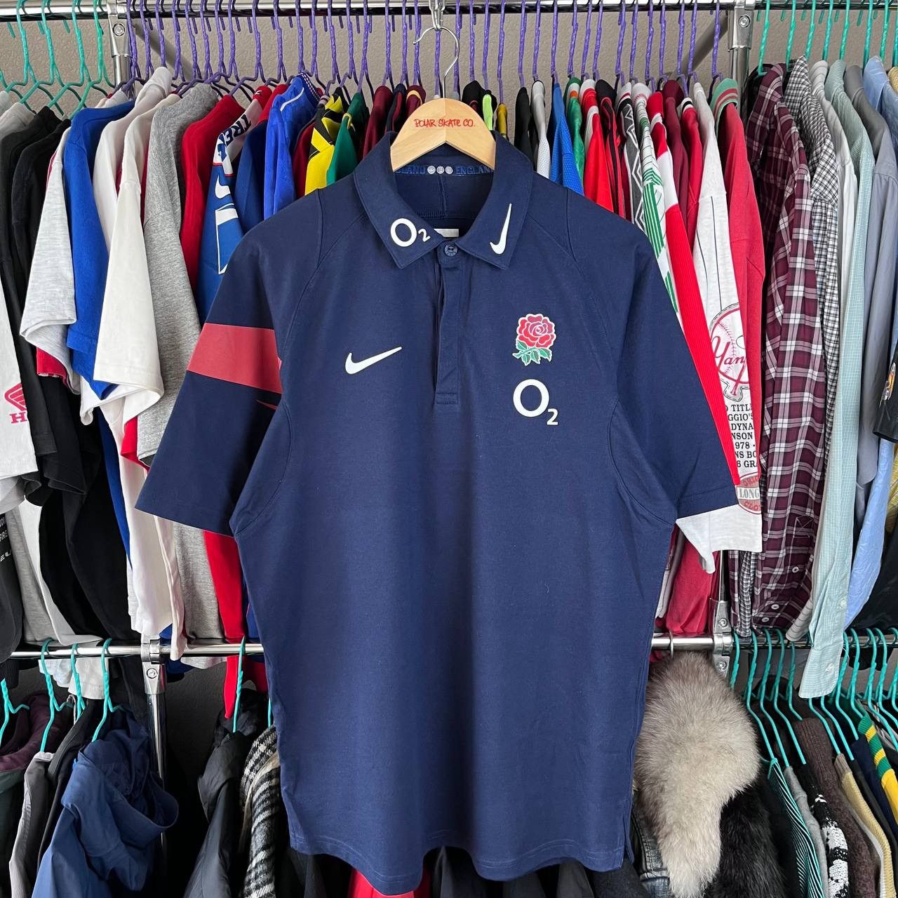 Other Vintage 00s Nike England Rugby Football Jersey Polo T Shirt Size US L / EU 52-54 / 3 - 2 Thumbnail