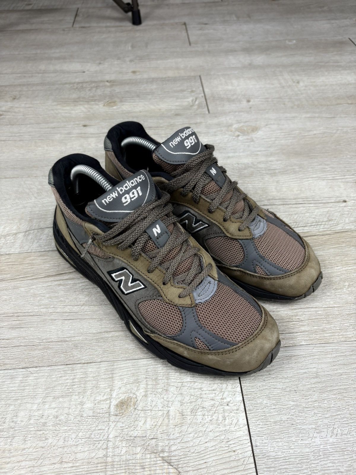 New Balance Rare 991 Made in England Khaki Sneakers Lace-Up Shoes Low-Top Trainers Size US 10 / EU 43 - 4 Thumbnail