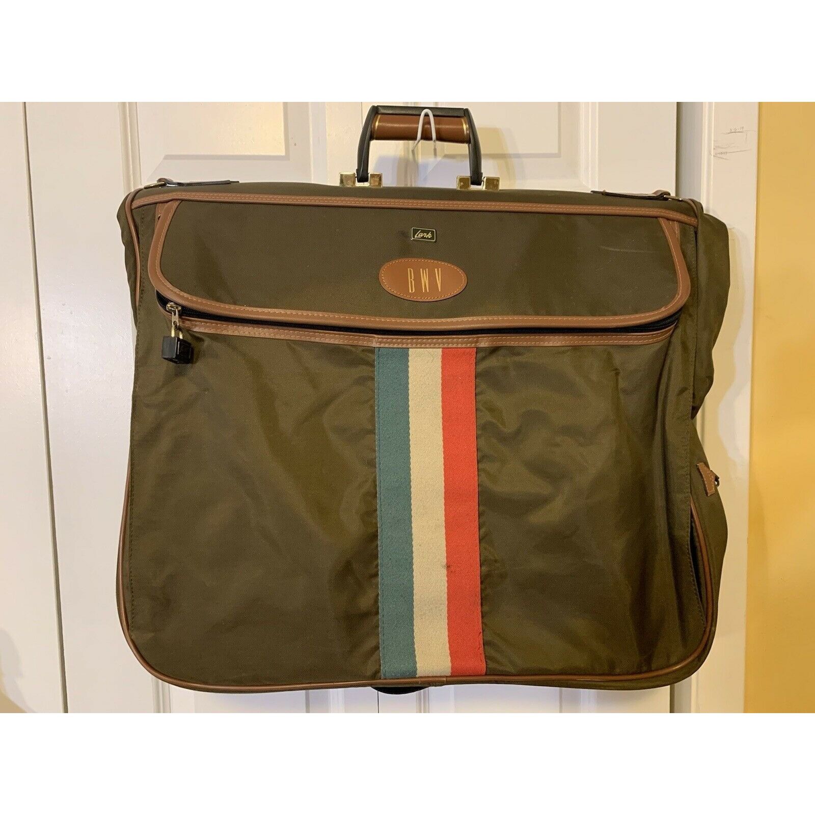 Other Vintage Lark Travel Luggage Hanging Garment Bag Olive Brown Size ONE SIZE - 4 Thumbnail