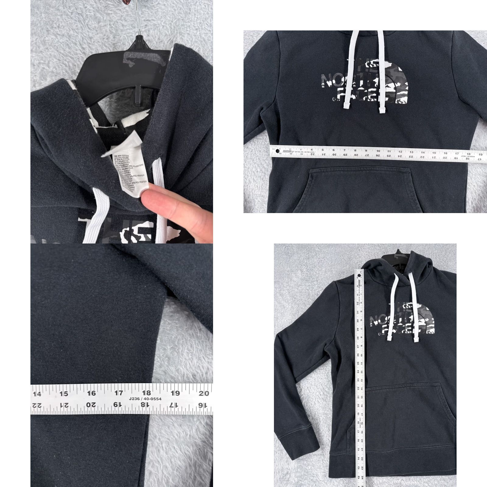 The North Face The North Face Hoodie Womens Medium Black Camouflage Logo Pullover Crew Neck Pockets 34 in Regular Size Type: Hoodie Size M / US 6-8 / IT 42-44 - 8 Thumbnail