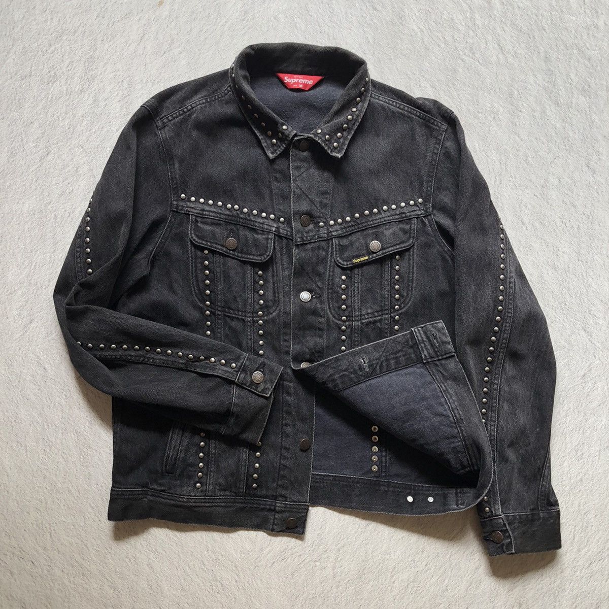 Supreme Supreme Studded denim trucker black Size US M / EU 48-50 / 2 - 6 Thumbnail