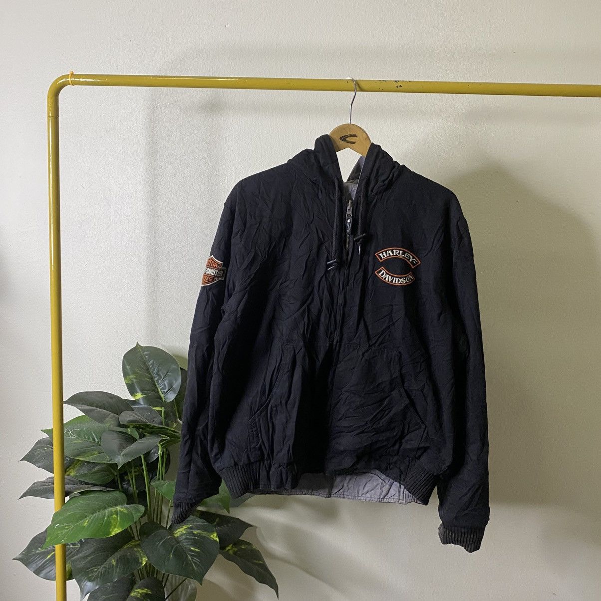 Harley Davidson Vintage Y2K Harley Davidson Reversible Hooded Jacket Size US XL / EU 56 / 4 - 4 Thumbnail