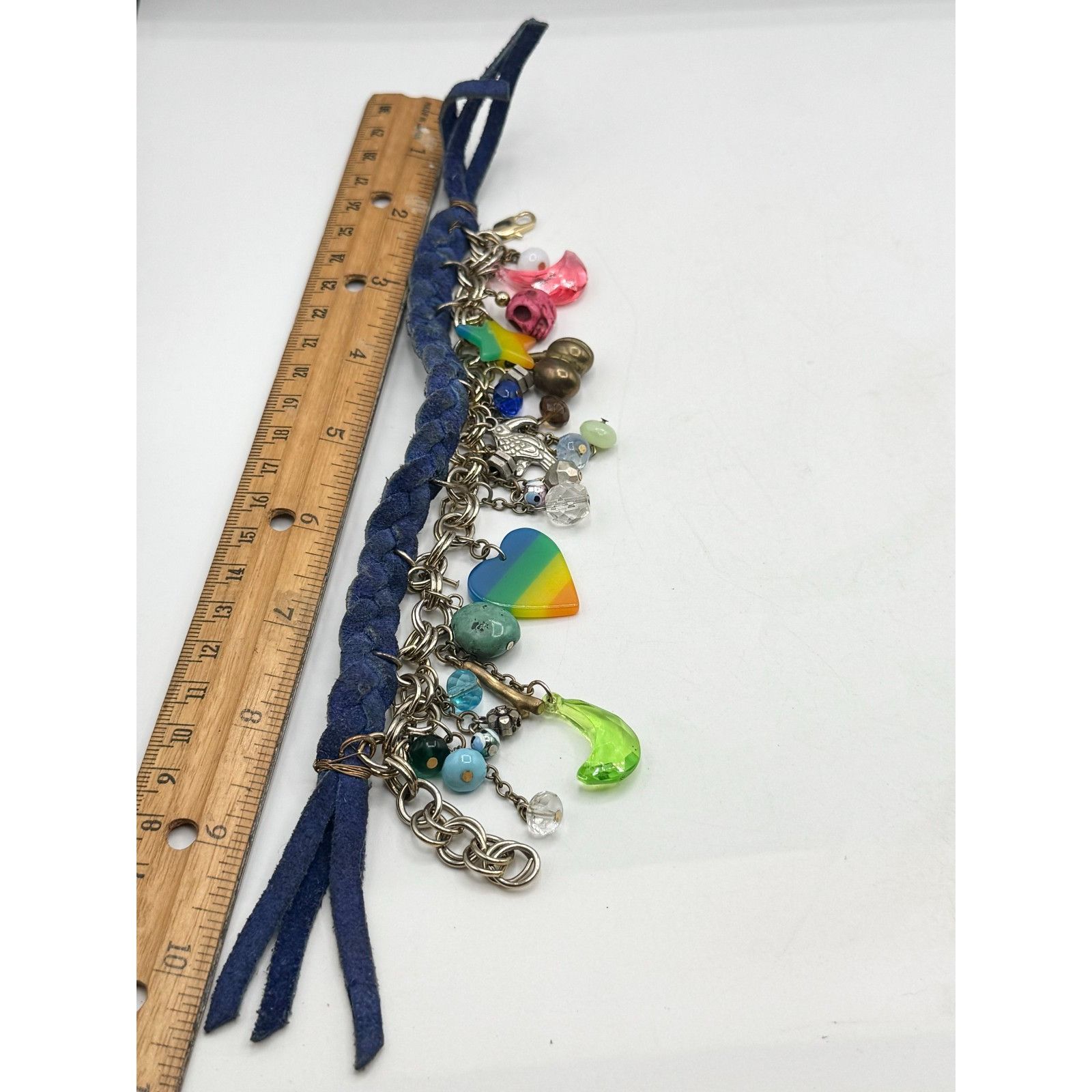 Vintage Vintage braided blue suede charm bracelet Size ONE SIZE - 6 Thumbnail