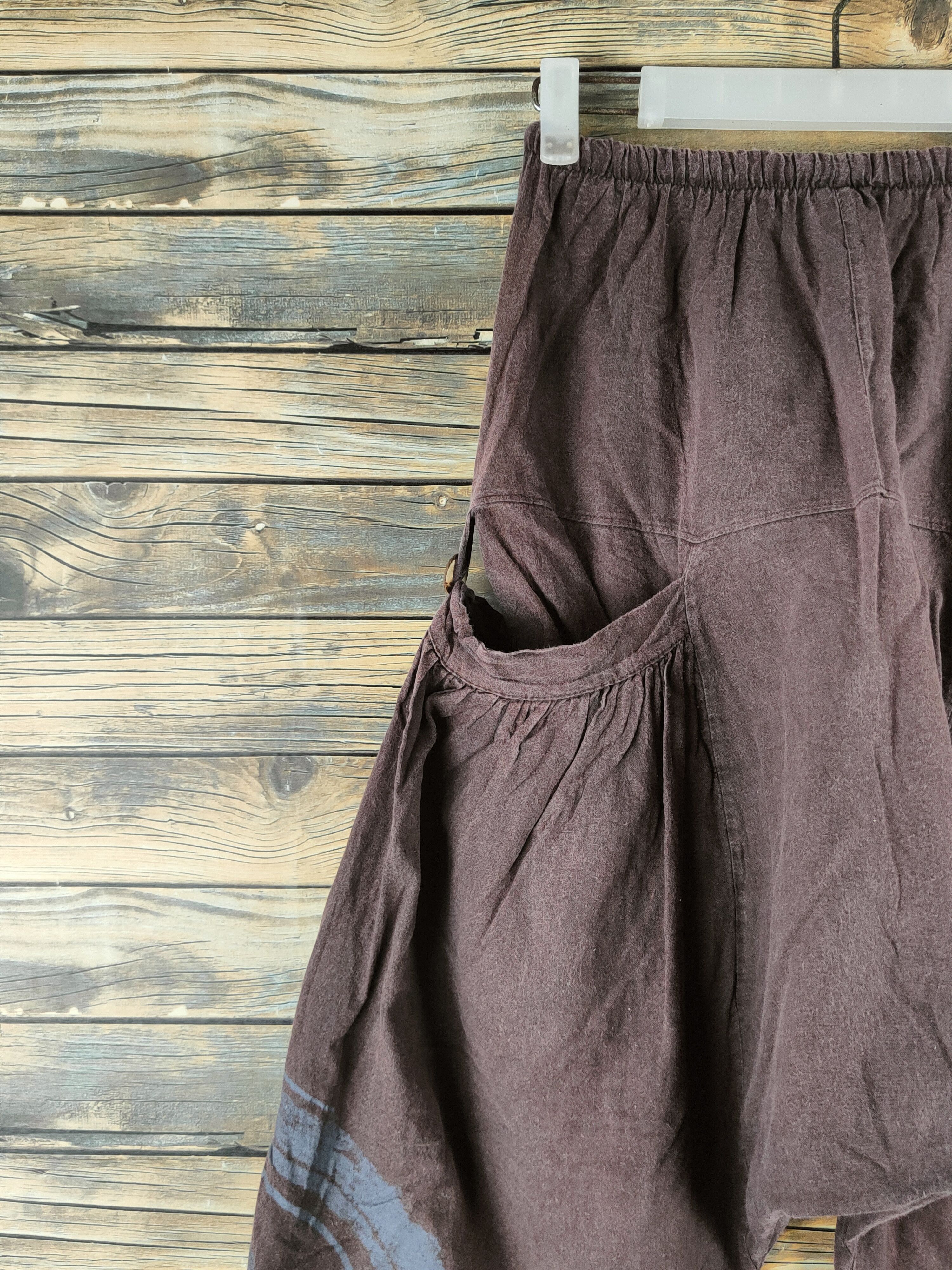Japanese Brand DL Japanese Brand Brown Casual Baggy Pants #46-329 Size 26" / US 2 / IT 38 - 8 Thumbnail