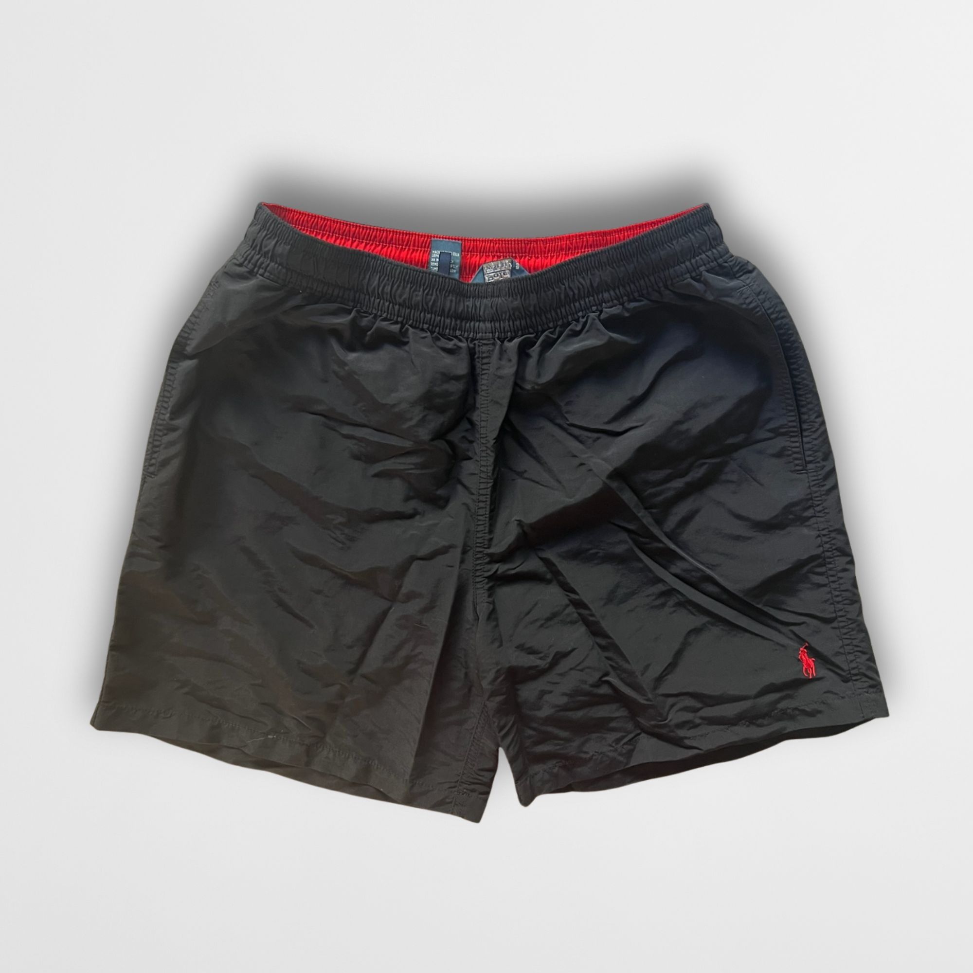 Polo Ralph Lauren Polo Sport Nylon Shorts By Ralph Lauren Large Black Red Acce Size US 37 - 2 Thumbnail