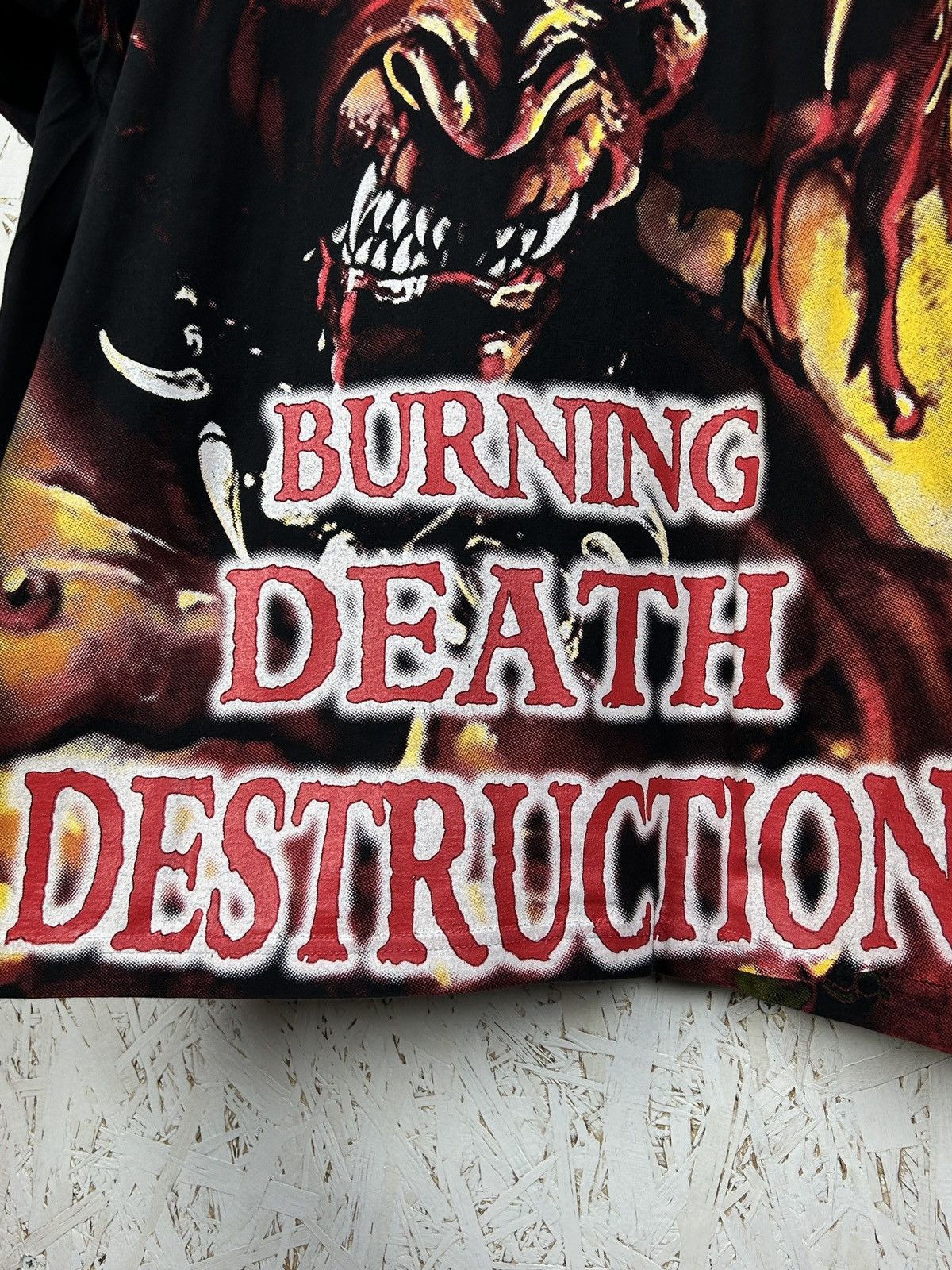 Band Tees 90s Manowar Hell On Stage 1998 AOP Metal T-Shirt XL Size US XL / EU 56 / 4 - 7 Thumbnail