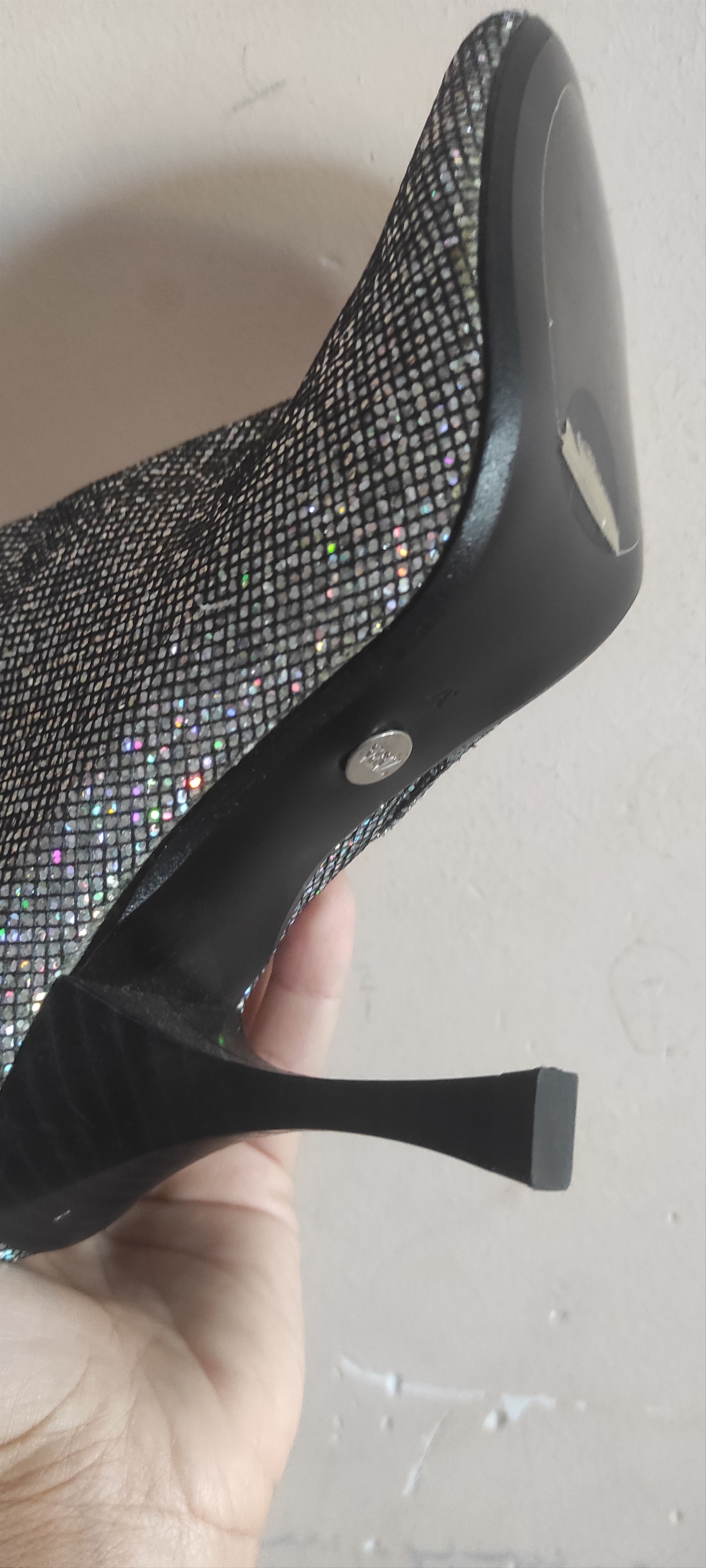 Zara Zara Glitter Heels Silver Ankle Metallic Sparkly Booties Size US 6.5 / IT 36.5 - 20 Thumbnail