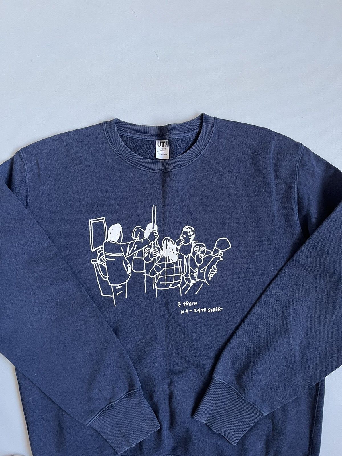 Designer × Uniqlo Uniqlo x Jason Polan Navy Crewneck Printed Sweatshirt Size US XL / EU 56 / 4 - 16 Thumbnail