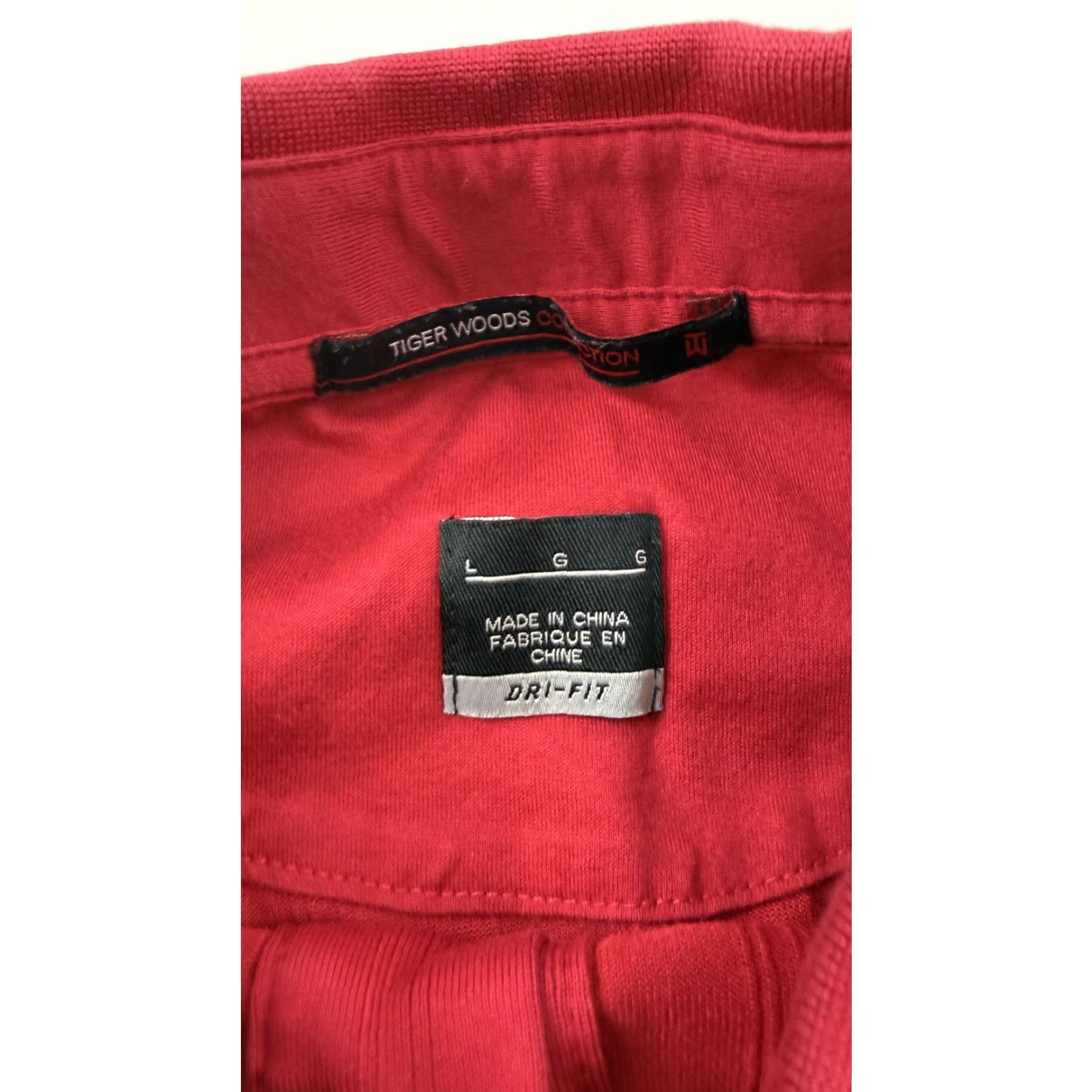 Nike Nike Tiger Woods Polo Shirt Mens Large Red Dri-FIT Golf Performance 256442-679 Shirt Polo Short Sleeve Striped Logo Mens Golf Size US L / EU 52-54 / 3 - 6 Thumbnail