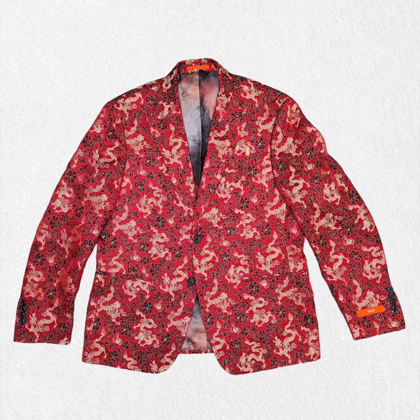 Tallia TALLIA DRAGONS BLAZER 42S RED AND GOLD-FASHIONELLA Size 42S - 5 Thumbnail