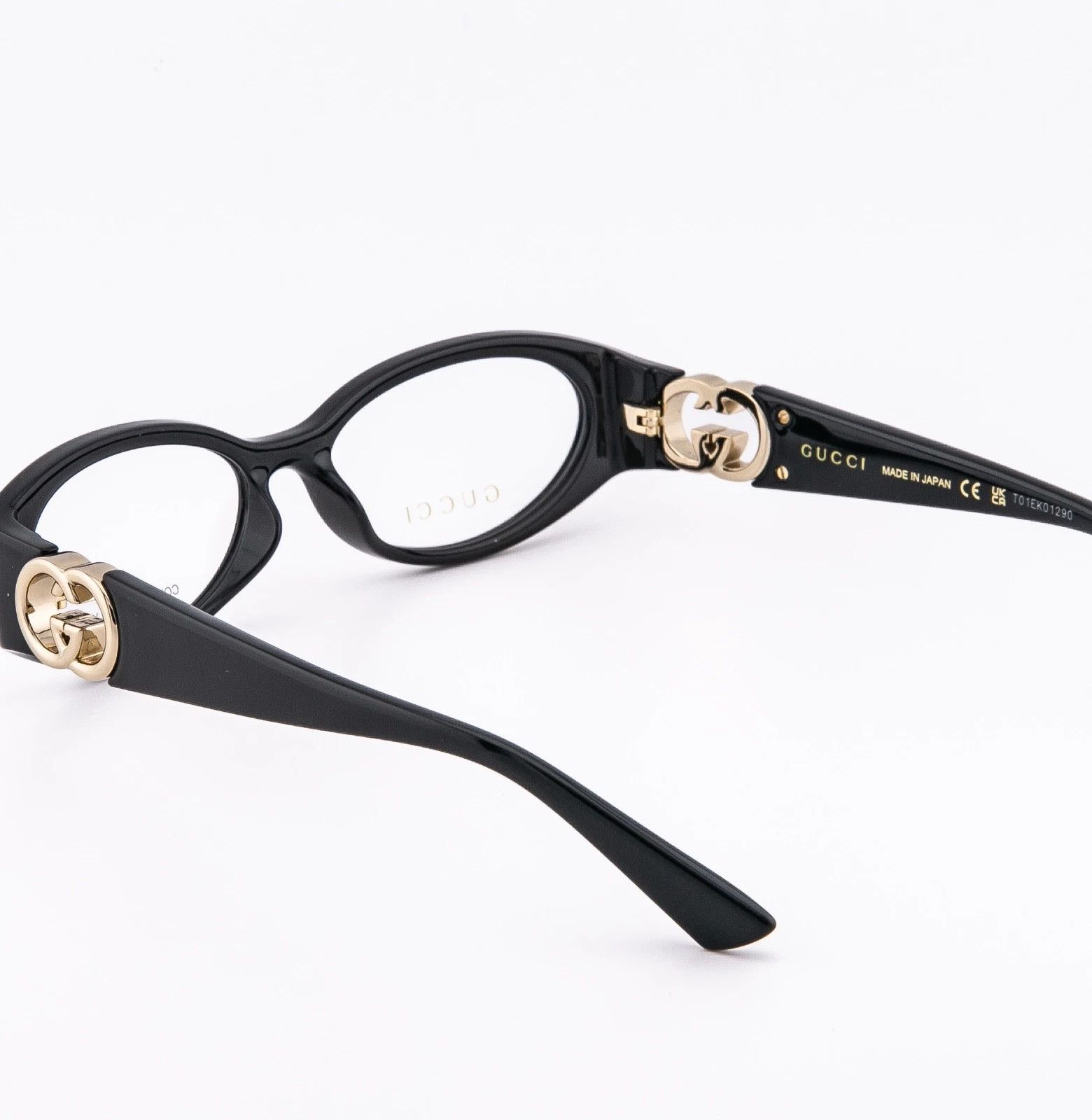 Gucci GUCCI GG1693O 1693 Black GG Logo Oval Unisex Eyeglasses 001 Size ONE SIZE - 2 Thumbnail