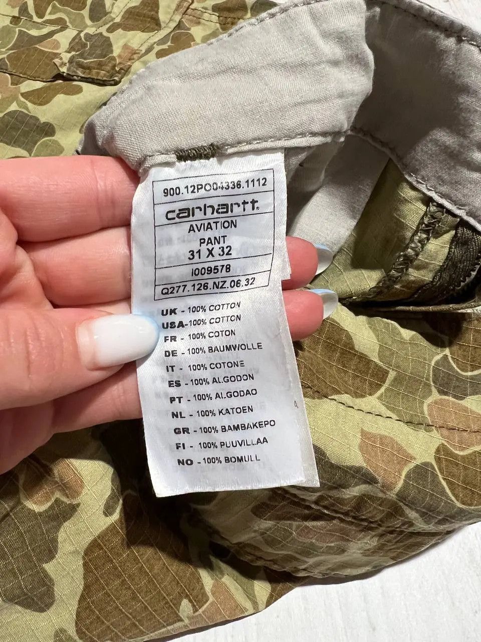 Carhartt Vintage Carhartt Aviation Cargo Pants Camo Military Y2K Size US 31 - 11 Thumbnail