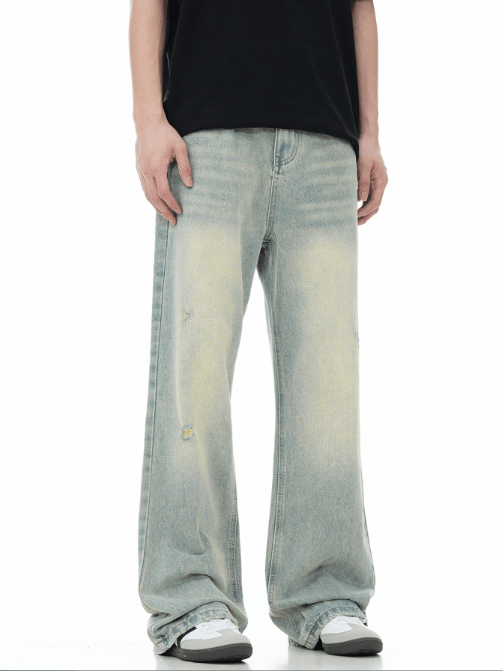 Japanese Brand × Vintage American men's washed distressed street vintage loose jeans Size US 32 / EU 48 - 2 Thumbnail