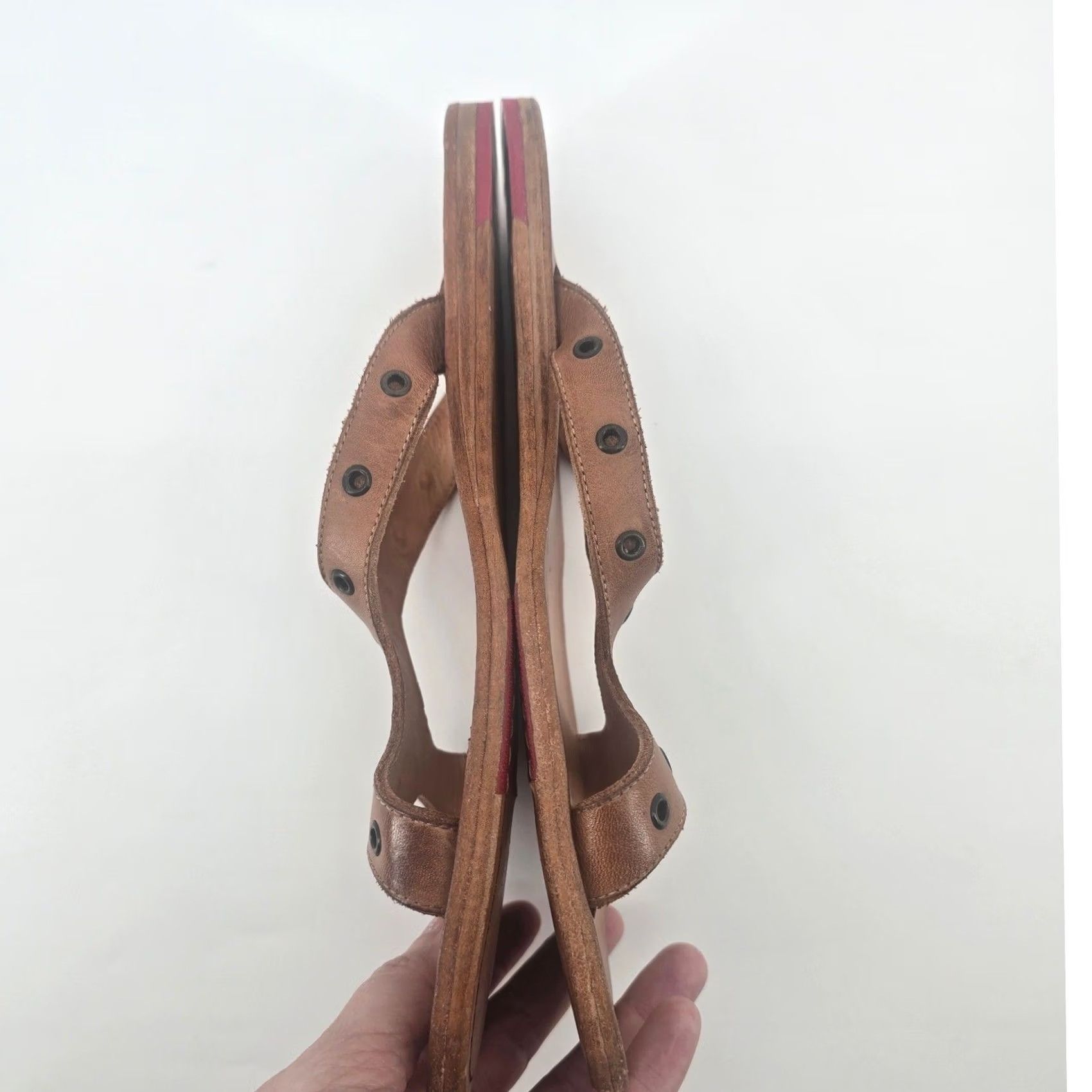 Bed Stu Slide Sandals Mens 11 Brown Leather Capriana Vibram Euc, Men's — image 6 of 6